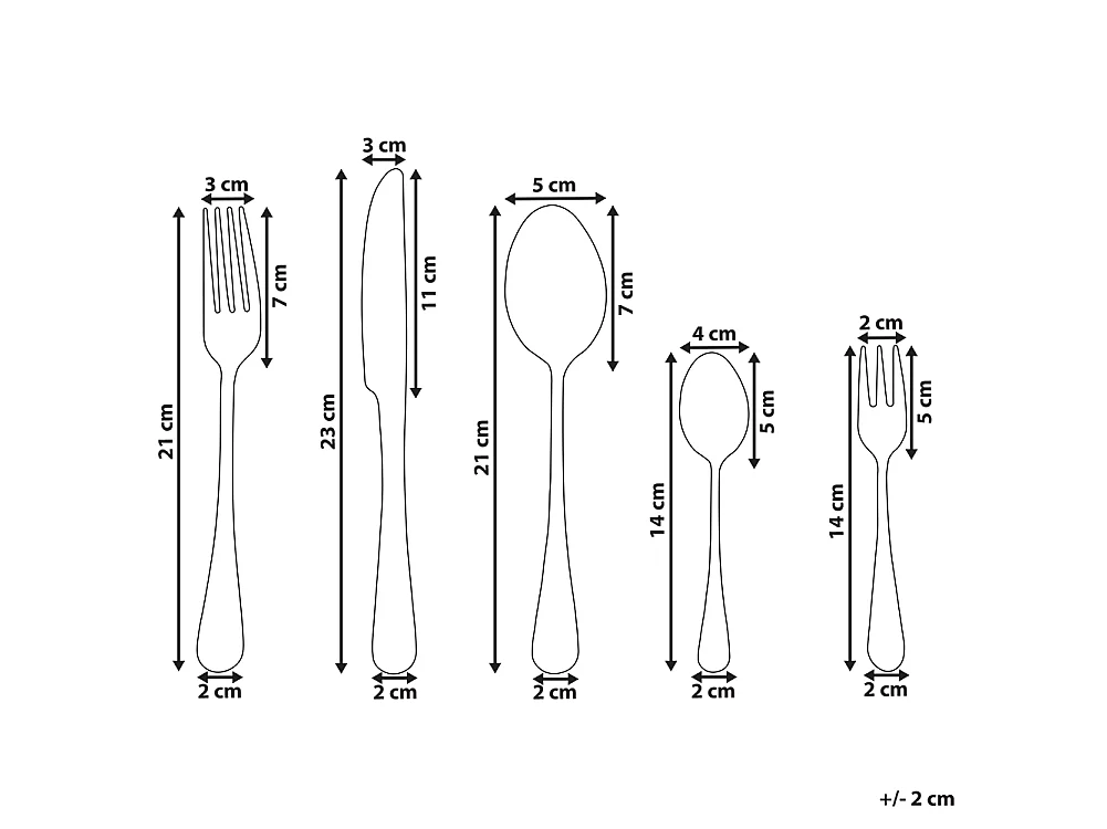 Set de 30 couverts FUSILLI Noir