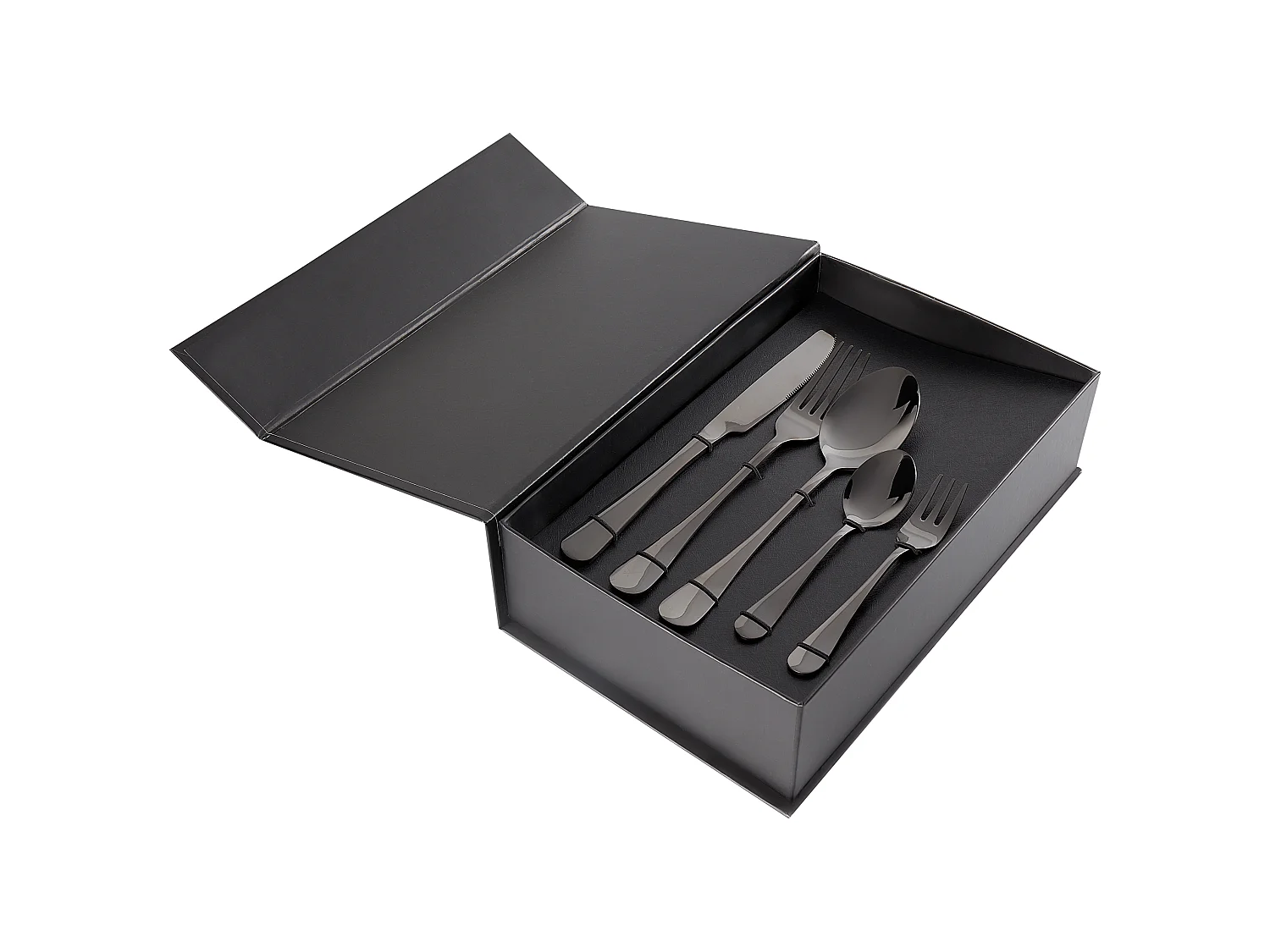 Set de 30 couverts FUSILLI Noir