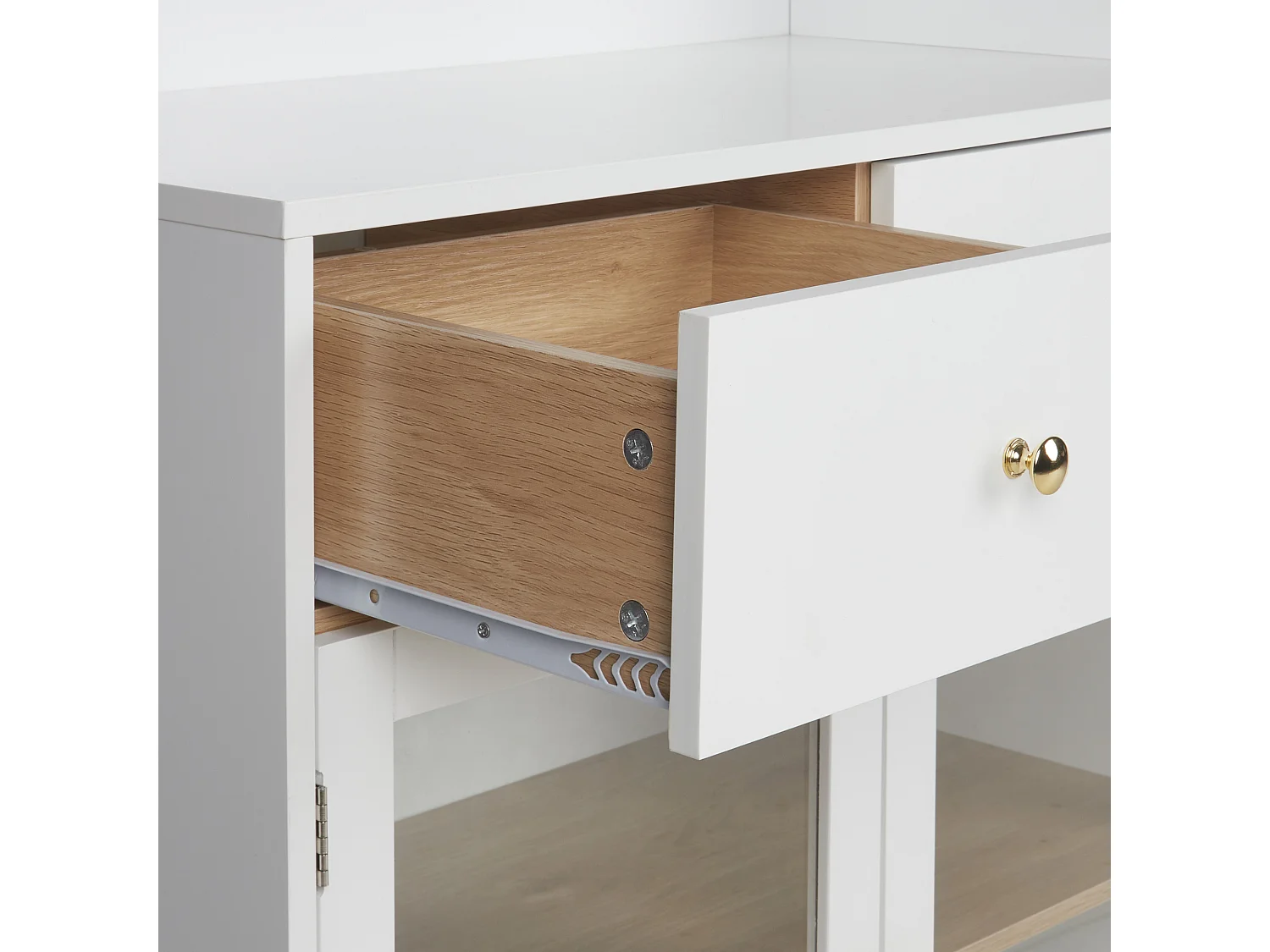 Vitrine mit Glastüren PARLIN 78 cm Weiss