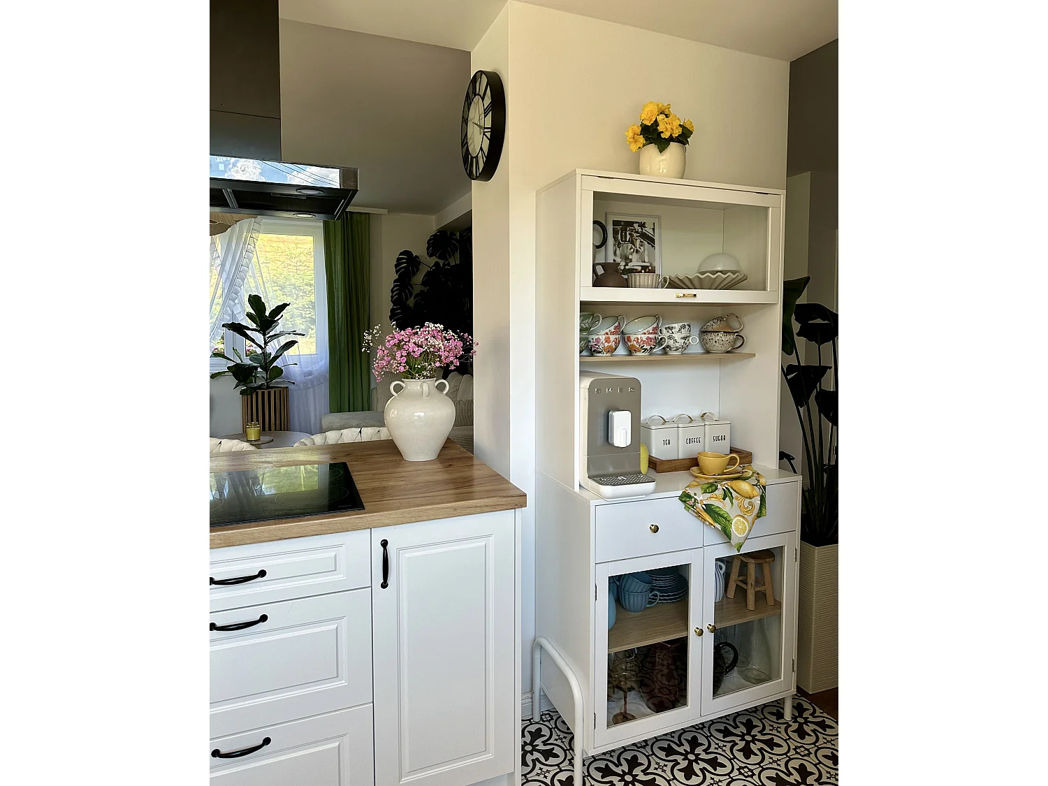 Vitrine en verre PARLIN 78 cm Blanc