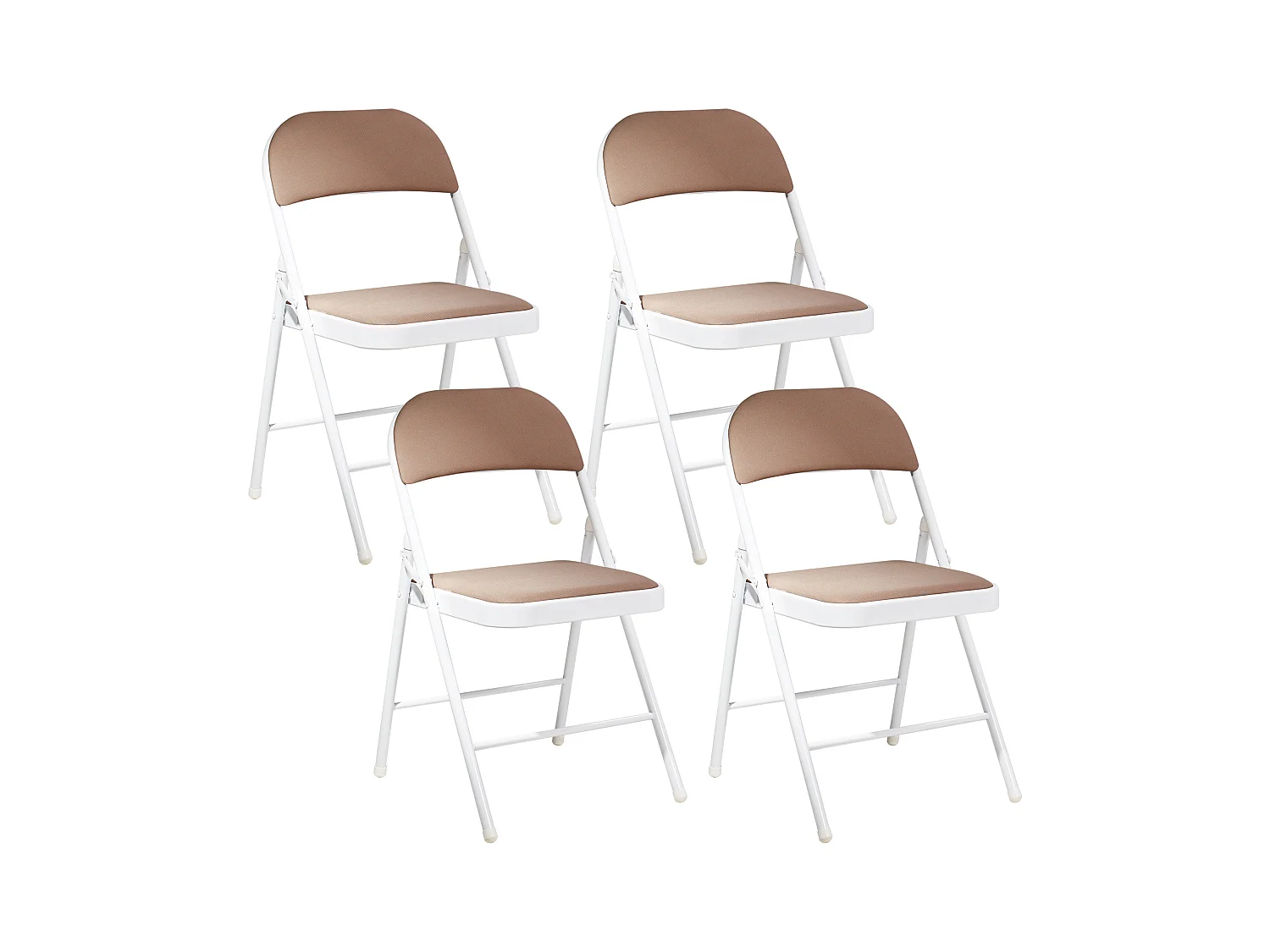 Lot de 4 chaises pliantes SPARKS Beige
