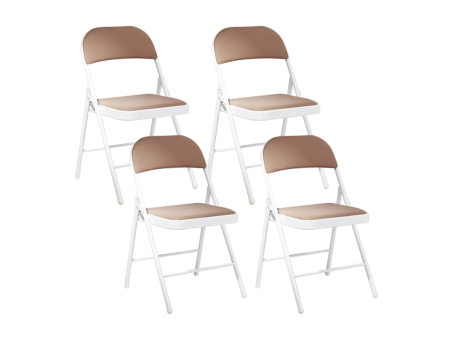 Lot de 4 chaises pliantes SPARKS Beige