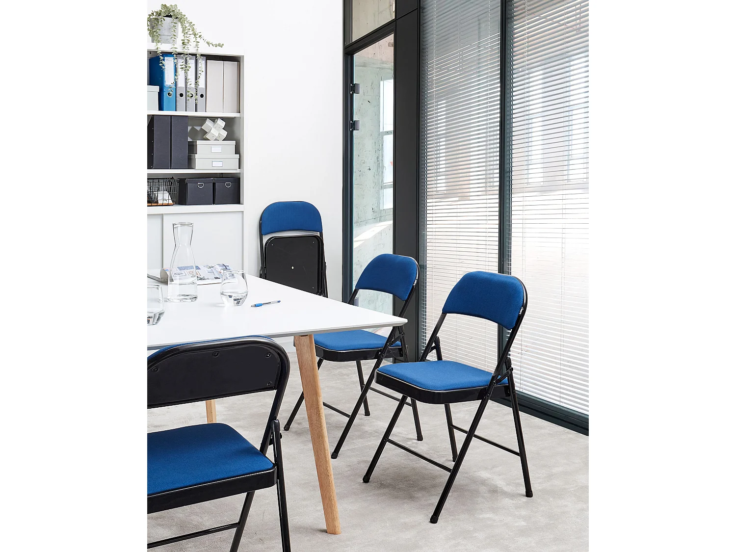 Lot de 4 chaises pliantes SPARKS Bleu