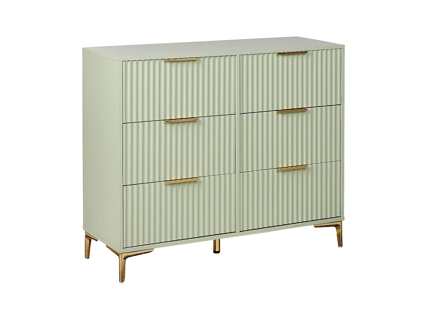 Commode à 6 tiroirs WALCOTT Vert clair