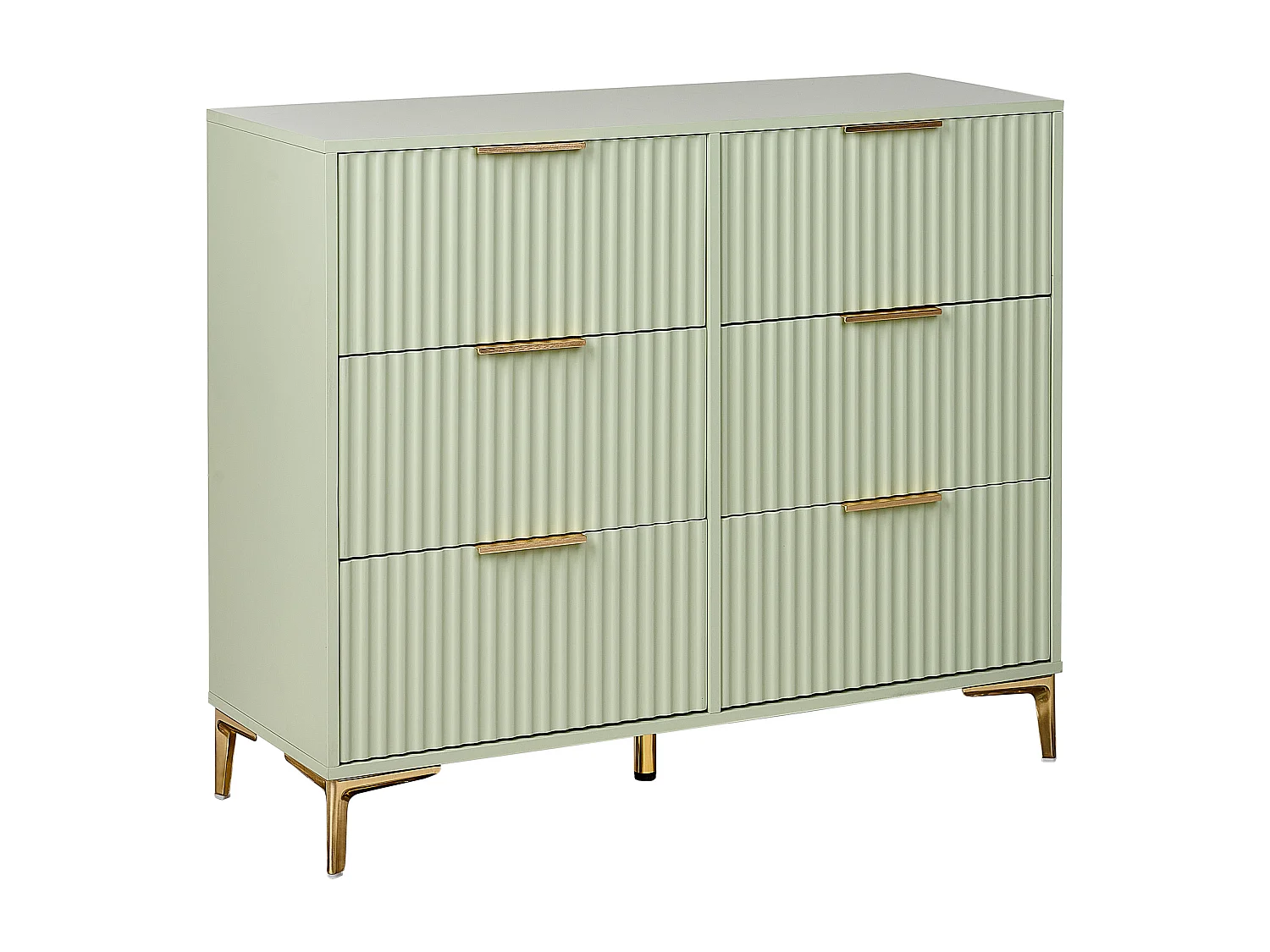 Commode à 6 tiroirs WALCOTT Vert clair