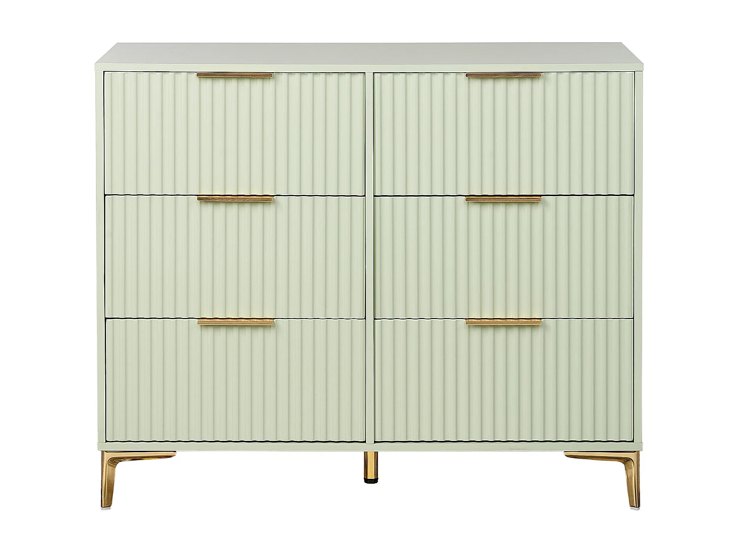 Commode à 6 tiroirs WALCOTT Vert clair