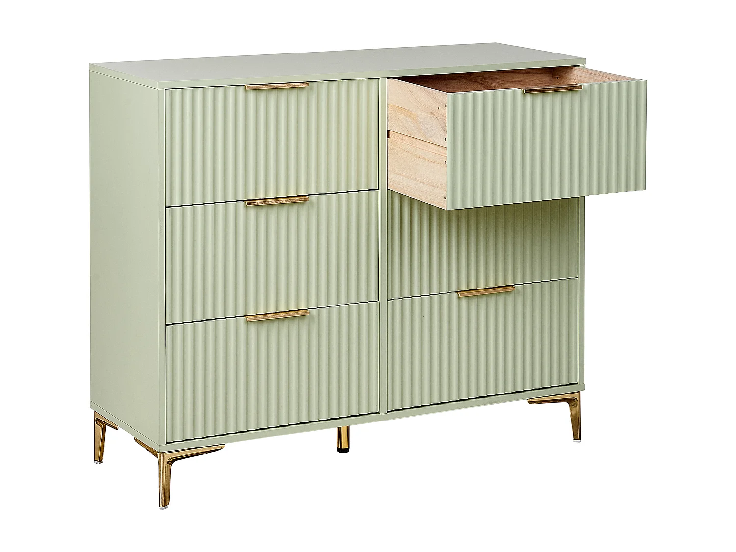 Commode à 6 tiroirs WALCOTT Vert clair