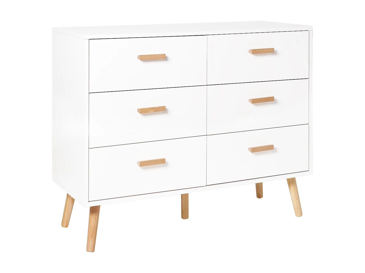 Commode à 6 tiroirs NEWARK Blanc