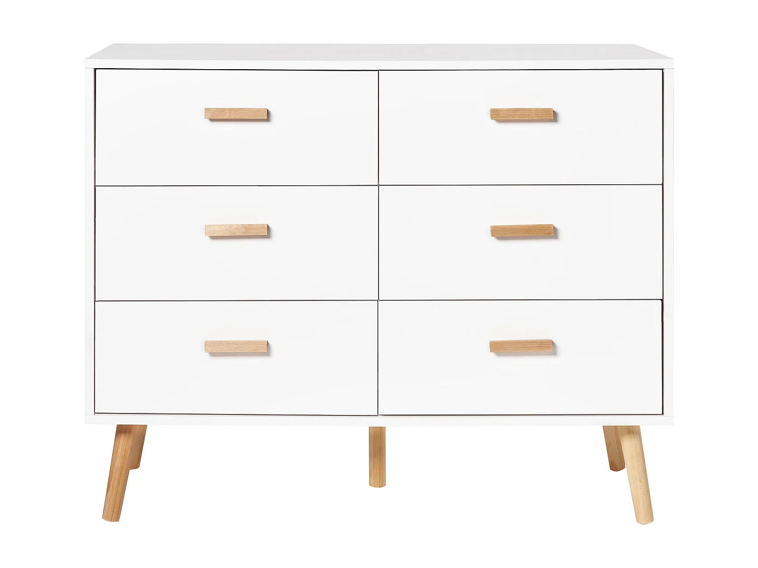 Commode à 6 tiroirs NEWARK Blanc