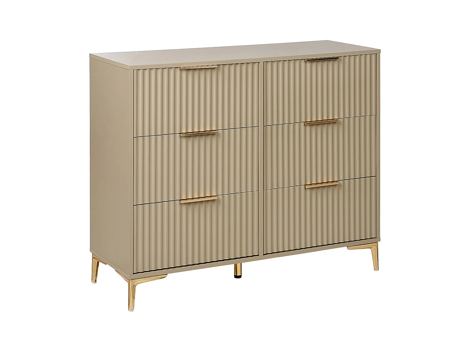 Commode à 6 tiroirs WALCOTT Beige