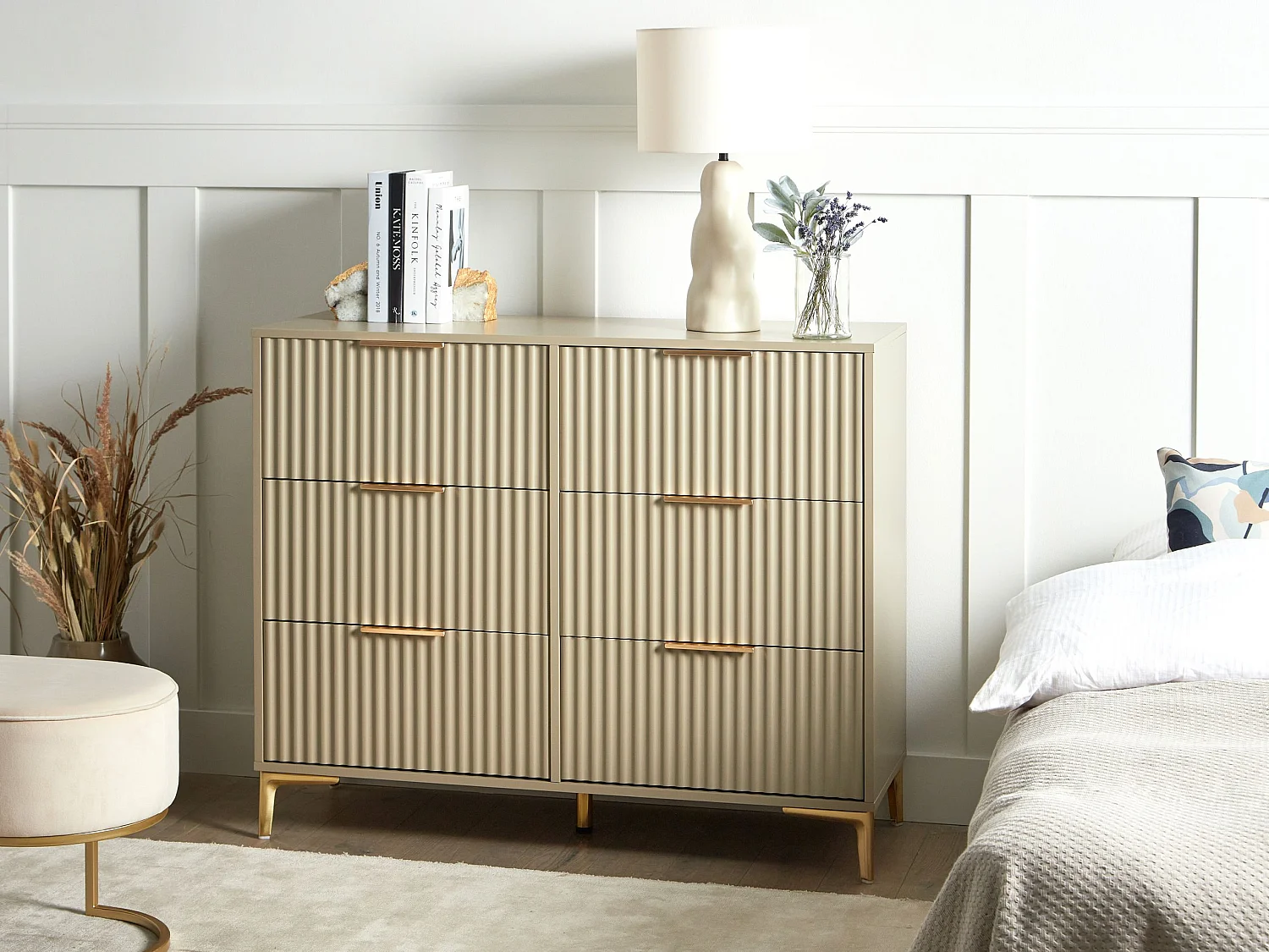 Commode à 6 tiroirs WALCOTT Beige