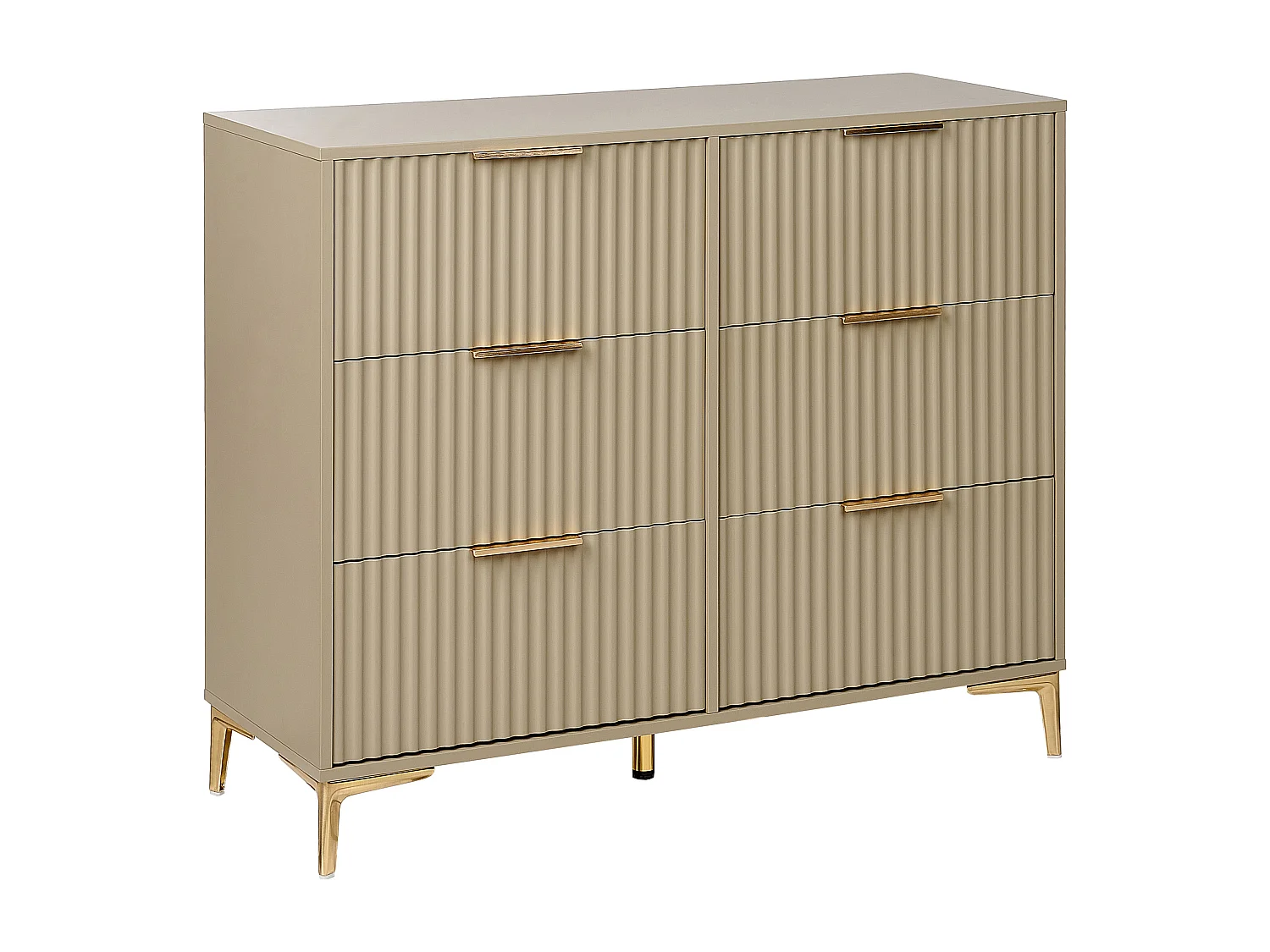 Commode à 6 tiroirs WALCOTT Beige