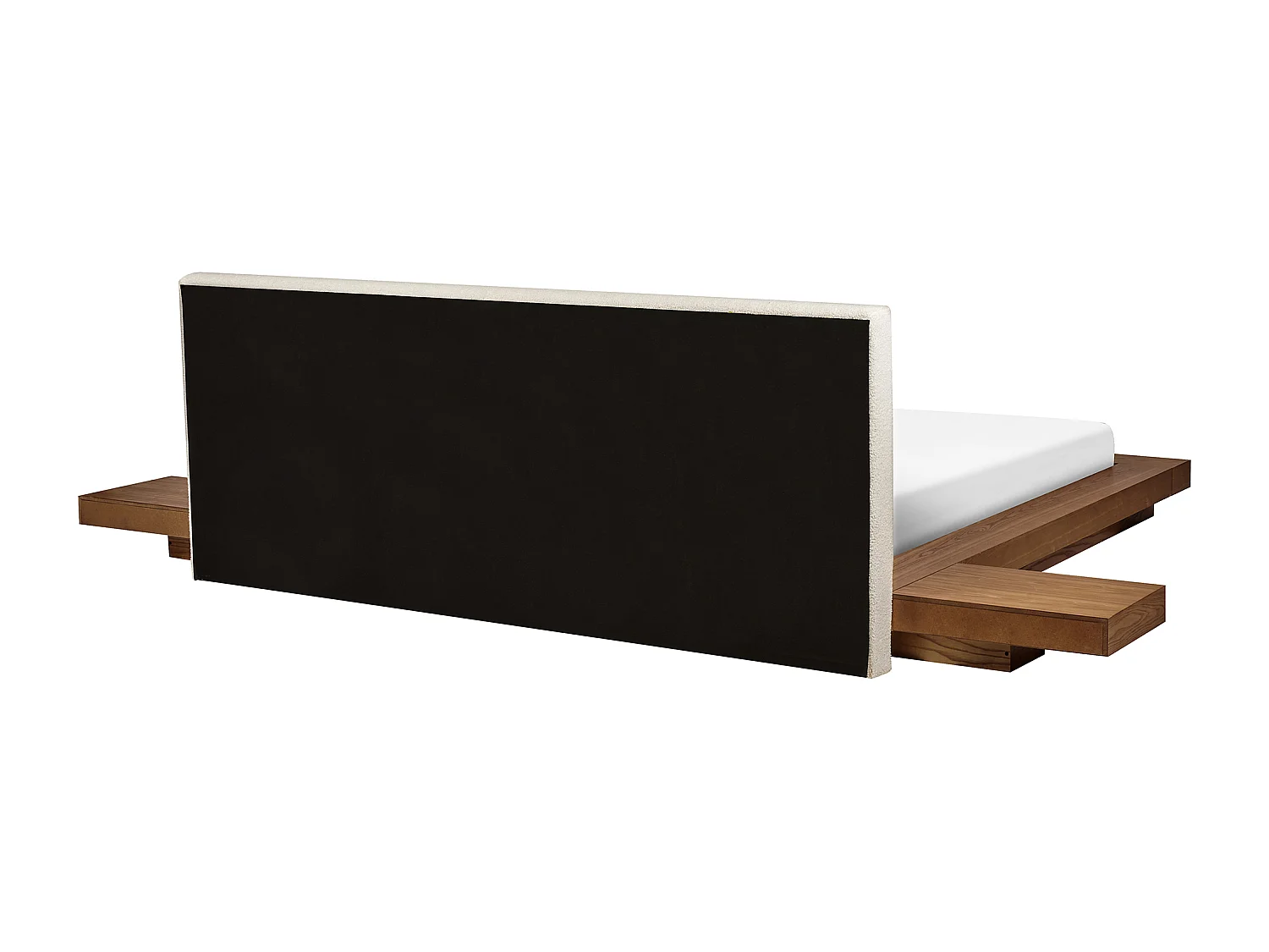 Letto con LED Bouclé ZEN 180 x 200 cm LED Frassino naturale