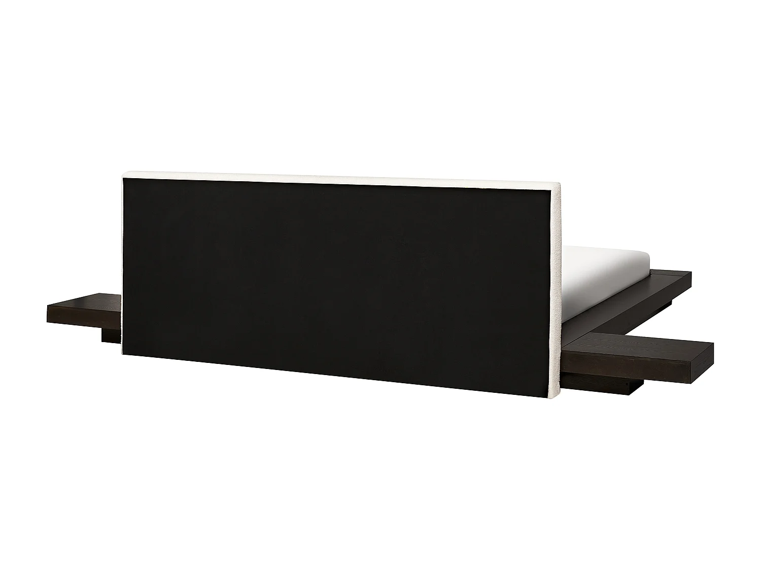 Letto con LED Bouclé ZEN 180 x 200 cm LED Frasino scuro