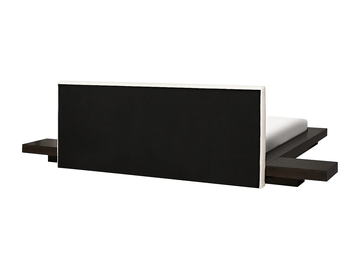 Lit avec LED Bouclé ZEN 180 x 200 cm LED Frêne foncé