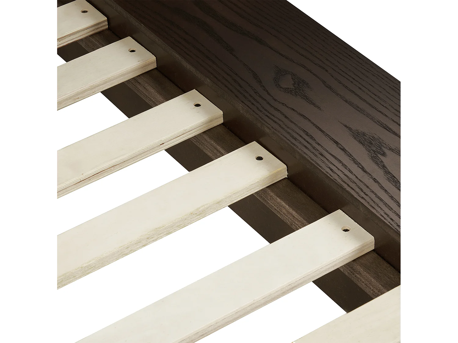 Lit avec LED Bouclé ZEN 180 x 200 cm LED Frêne foncé