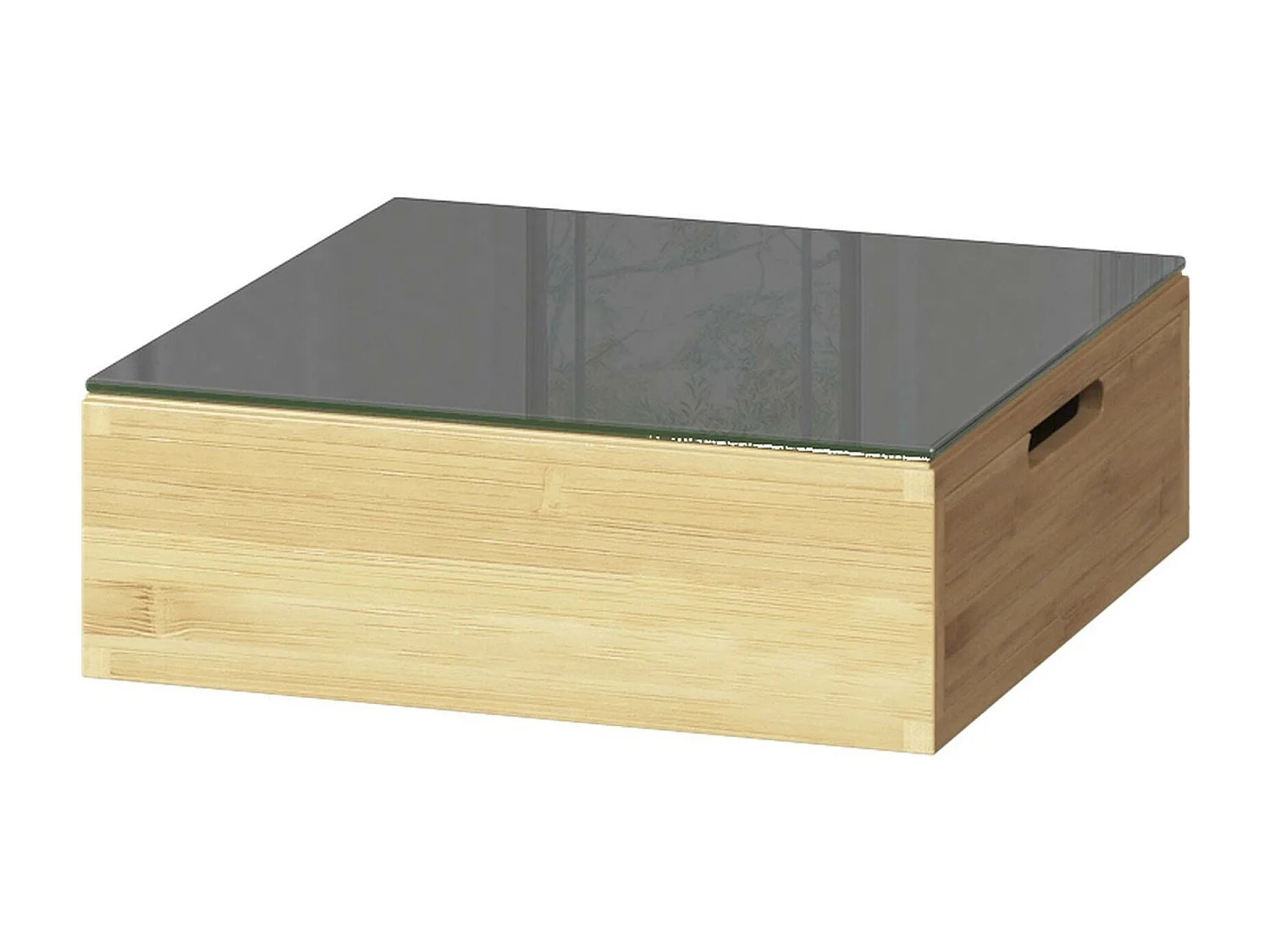 WELL HOME - Porte-capsules avec 2 tiroirs en bambou 30x30x10cm