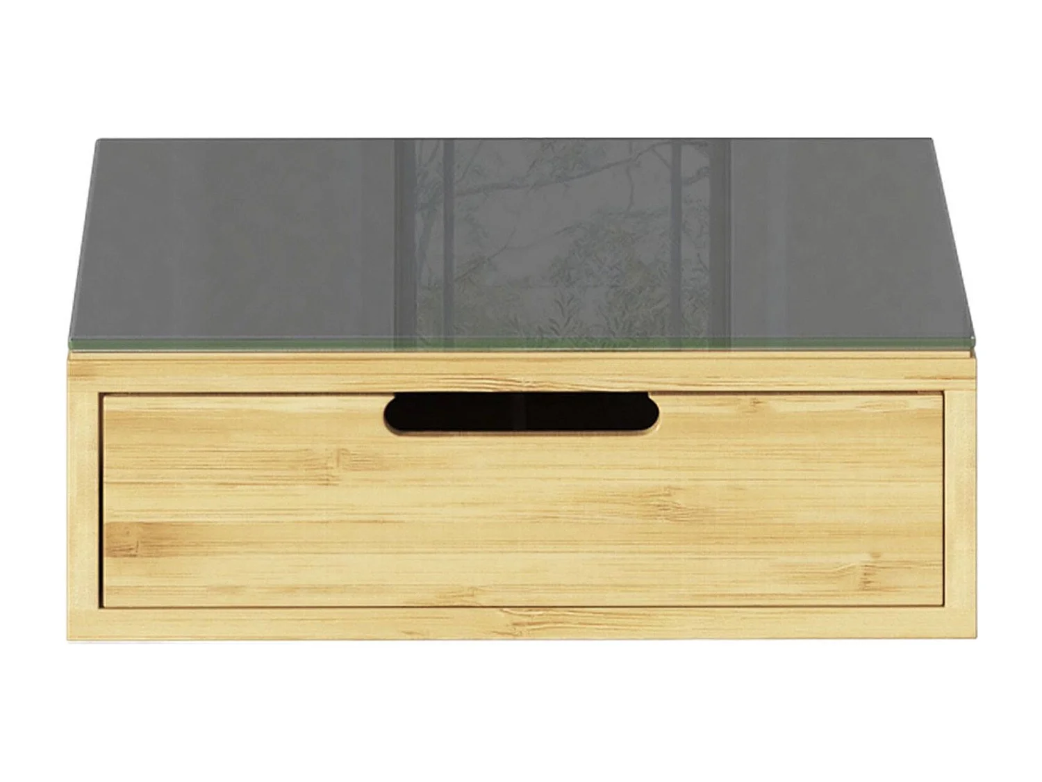 WELL HOME - Porte-capsules avec 2 tiroirs en bambou 30x30x10cm