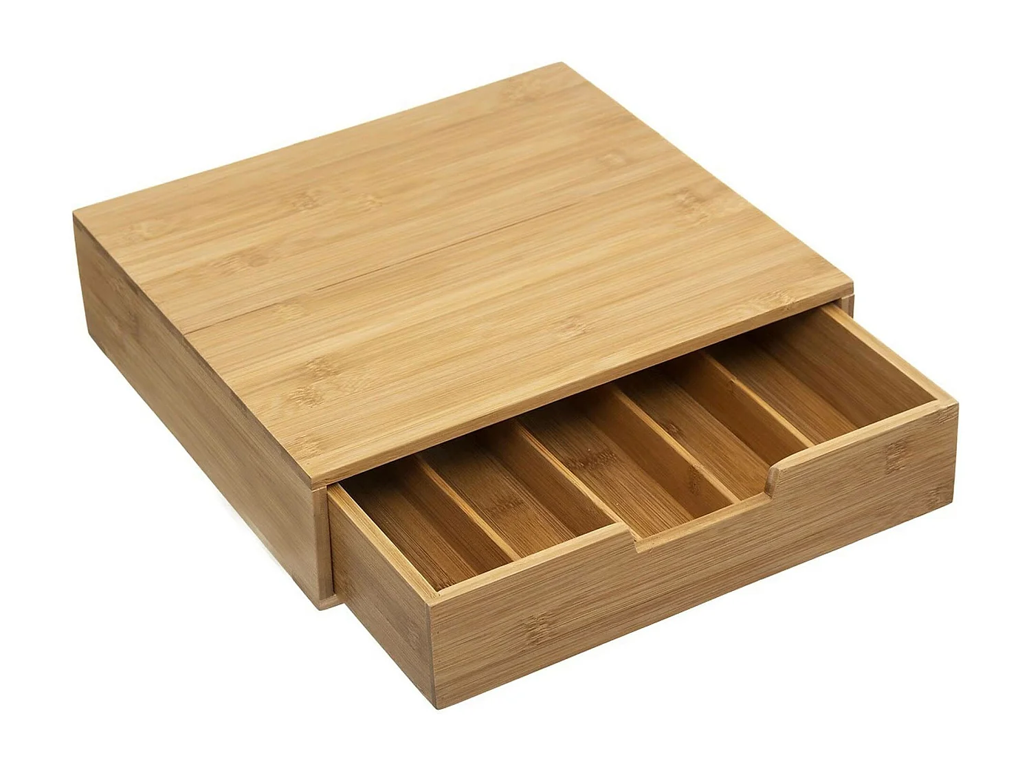 WELL HOME - Porte-capsules avec 1 tiroir en bambou 34,5x30,5x8cm