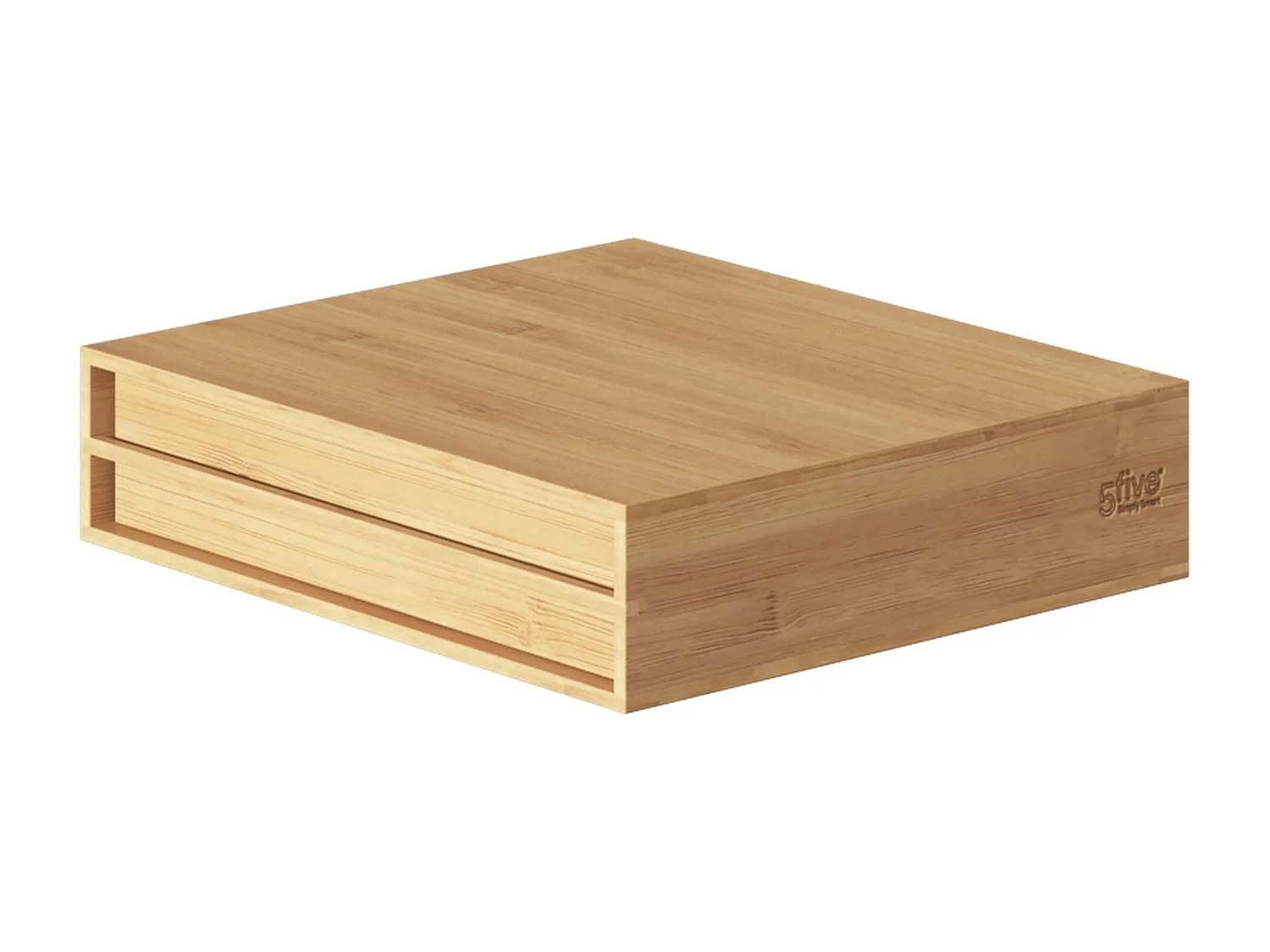 WELL HOME - Porte-capsules avec 1 tiroir en bambou 34,5x30,5x8cm