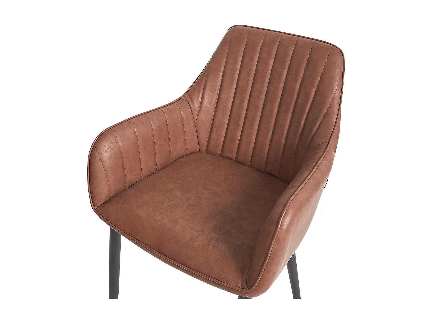 Lot de 2 chaises de salle à manger WELLSTON Cuir PU Marron