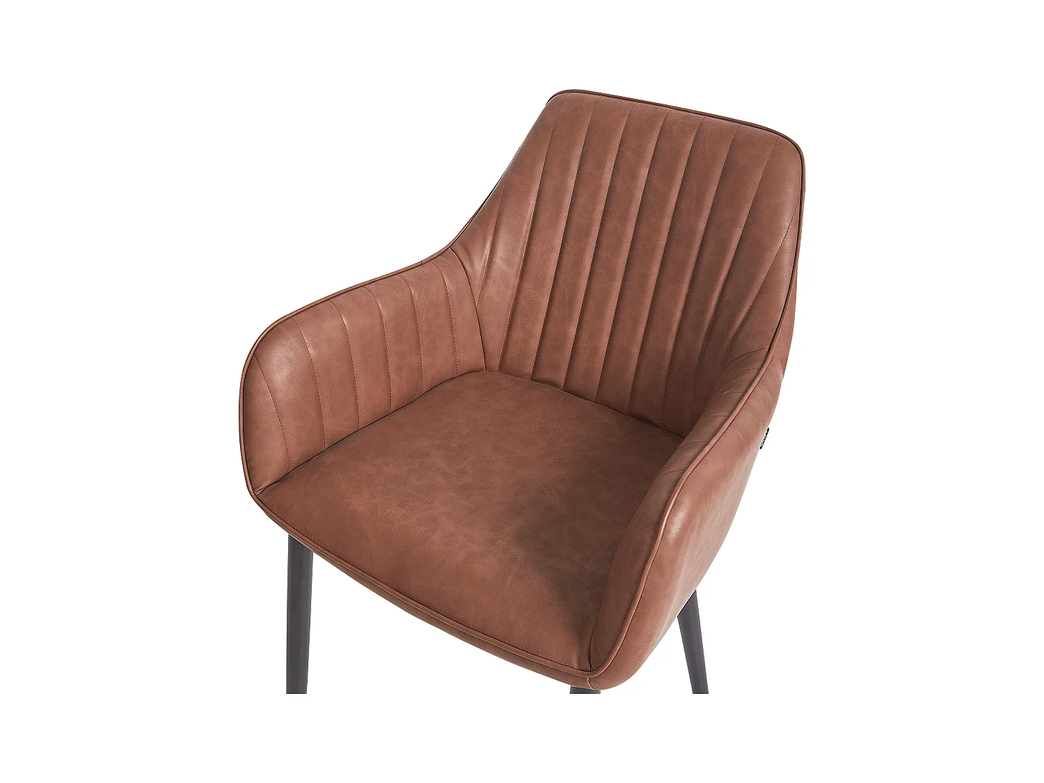 Lot de 2 chaises de salle à manger WELLSTON Cuir PU Marron