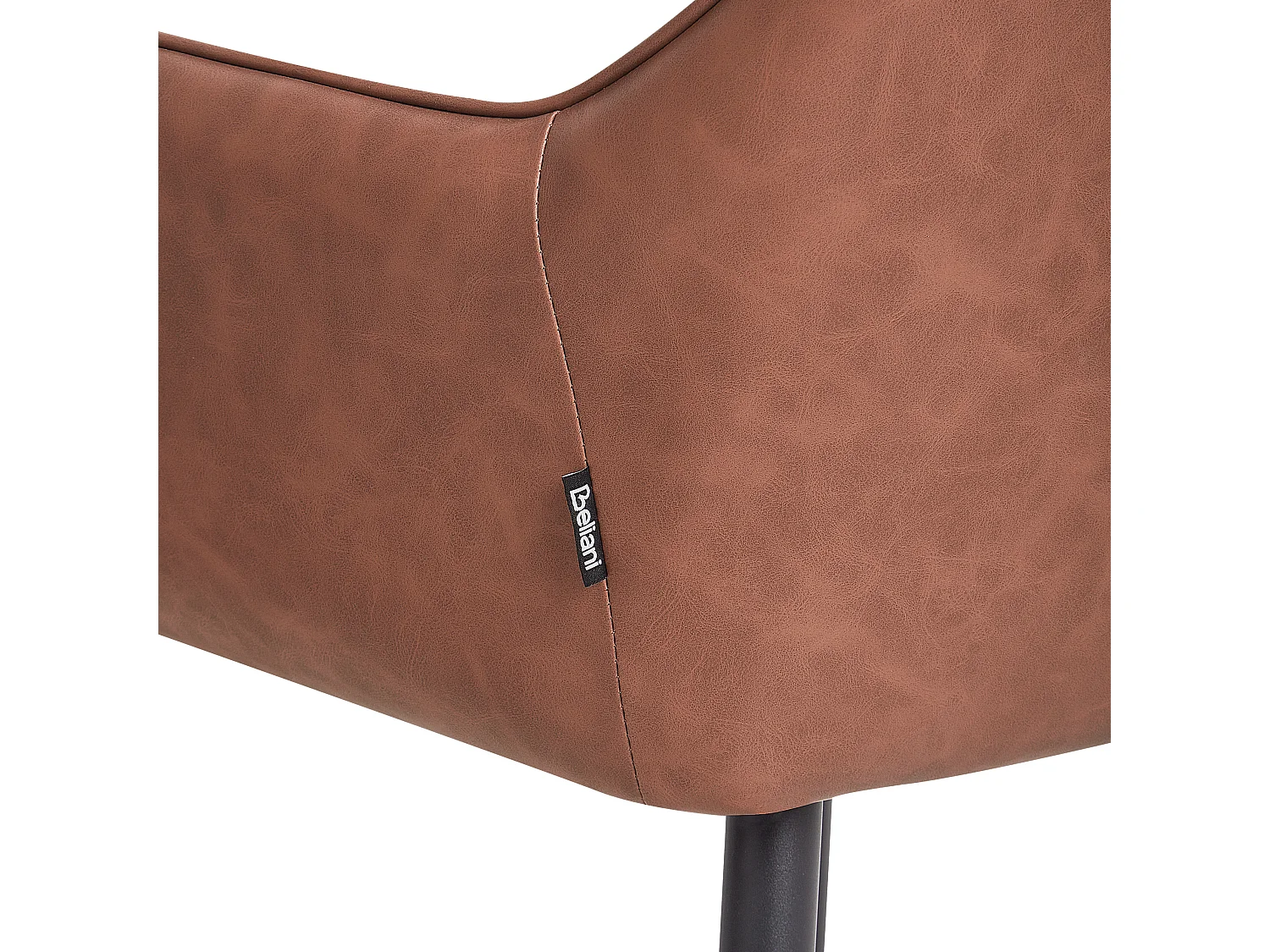 Lot de 2 chaises de salle à manger WELLSTON Cuir PU Marron