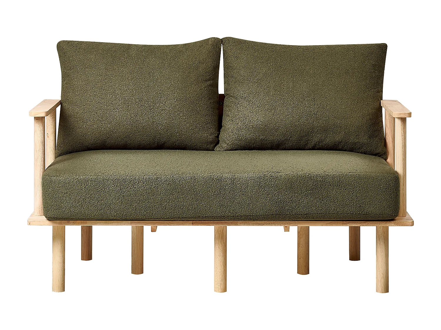 Set da salotto ASKER Bouclé Verde scuro 3 posti