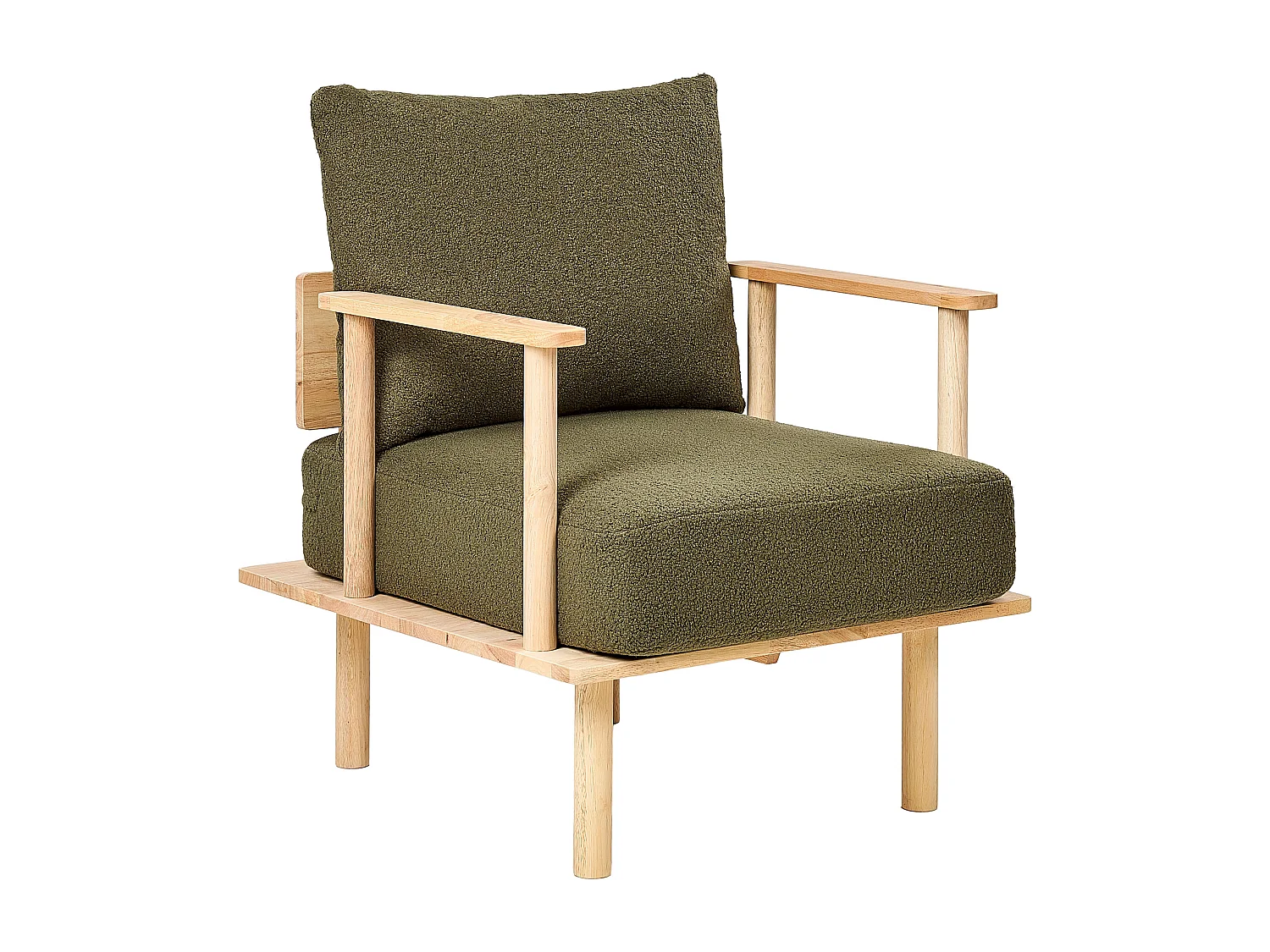 Ensemble de salon ASKER Bouclé Vert foncé 3 places