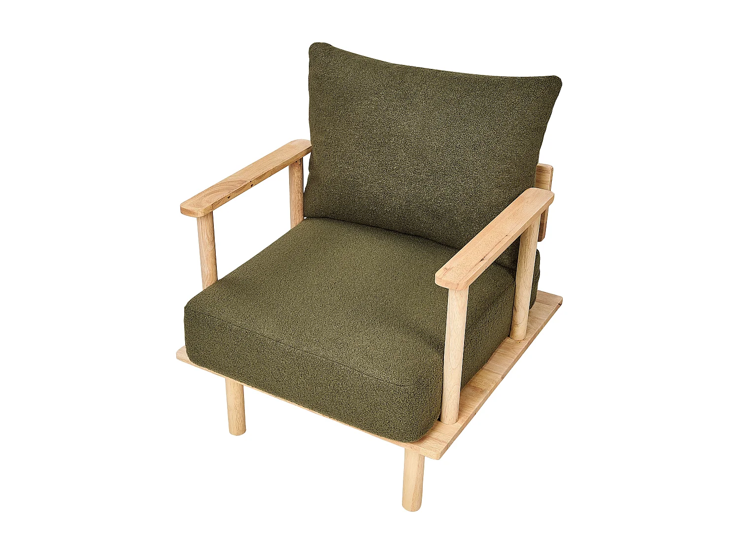 Ensemble de salon ASKER Bouclé Vert foncé 3 places