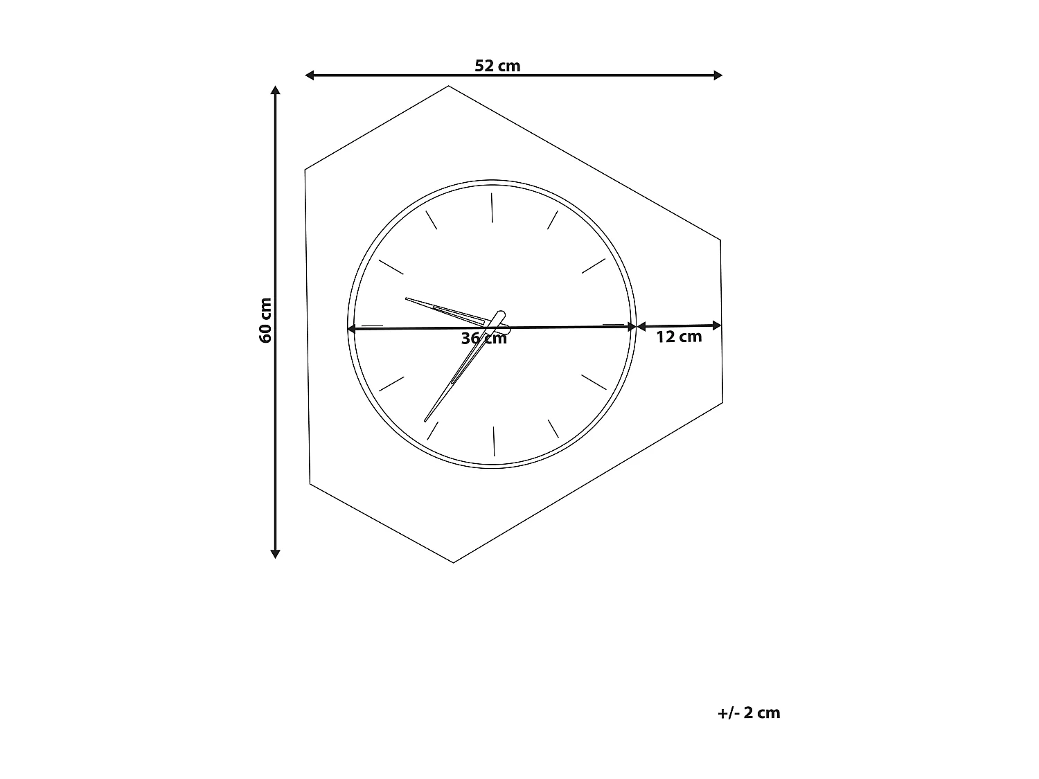 Wanduhr SAILON 52 cm Weiss