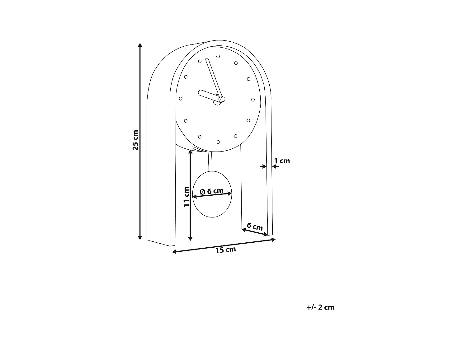 Klok FERDEN 15 cm Bruin