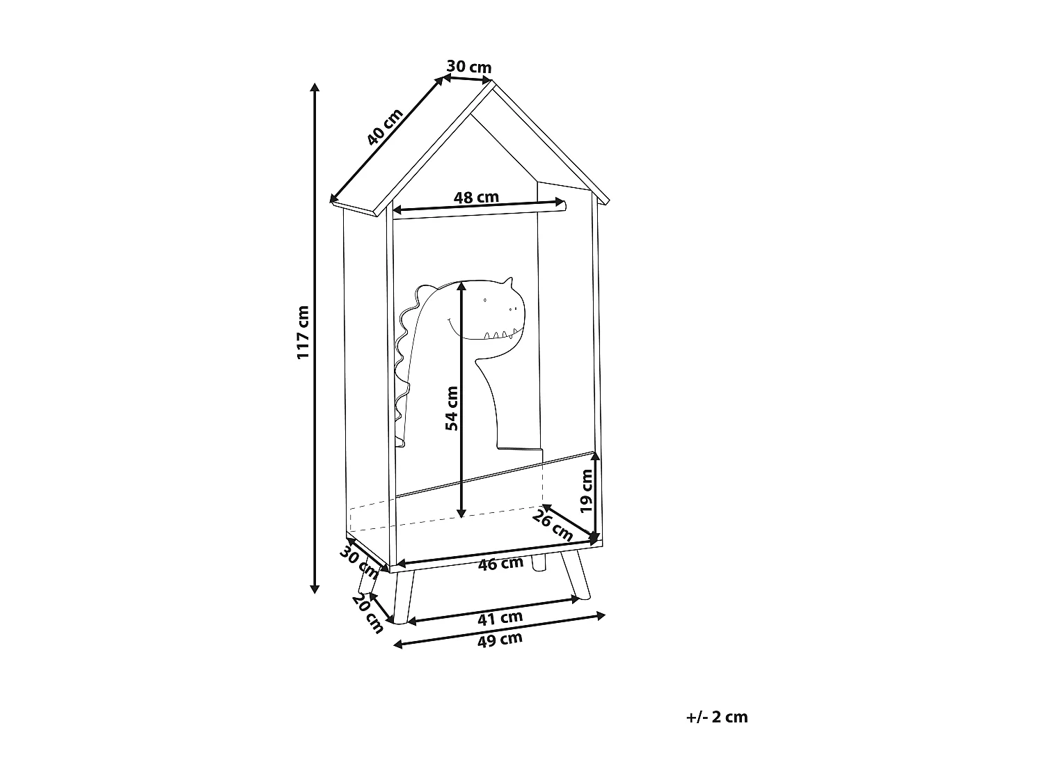 Porte-manteau pour enfants DURANGO Marron clair