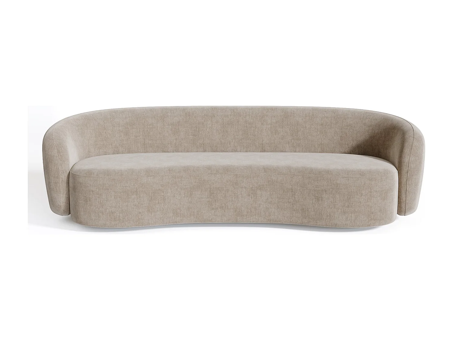Canapé 3 places tissu tramé toucher doux taupe 210cm KATE
