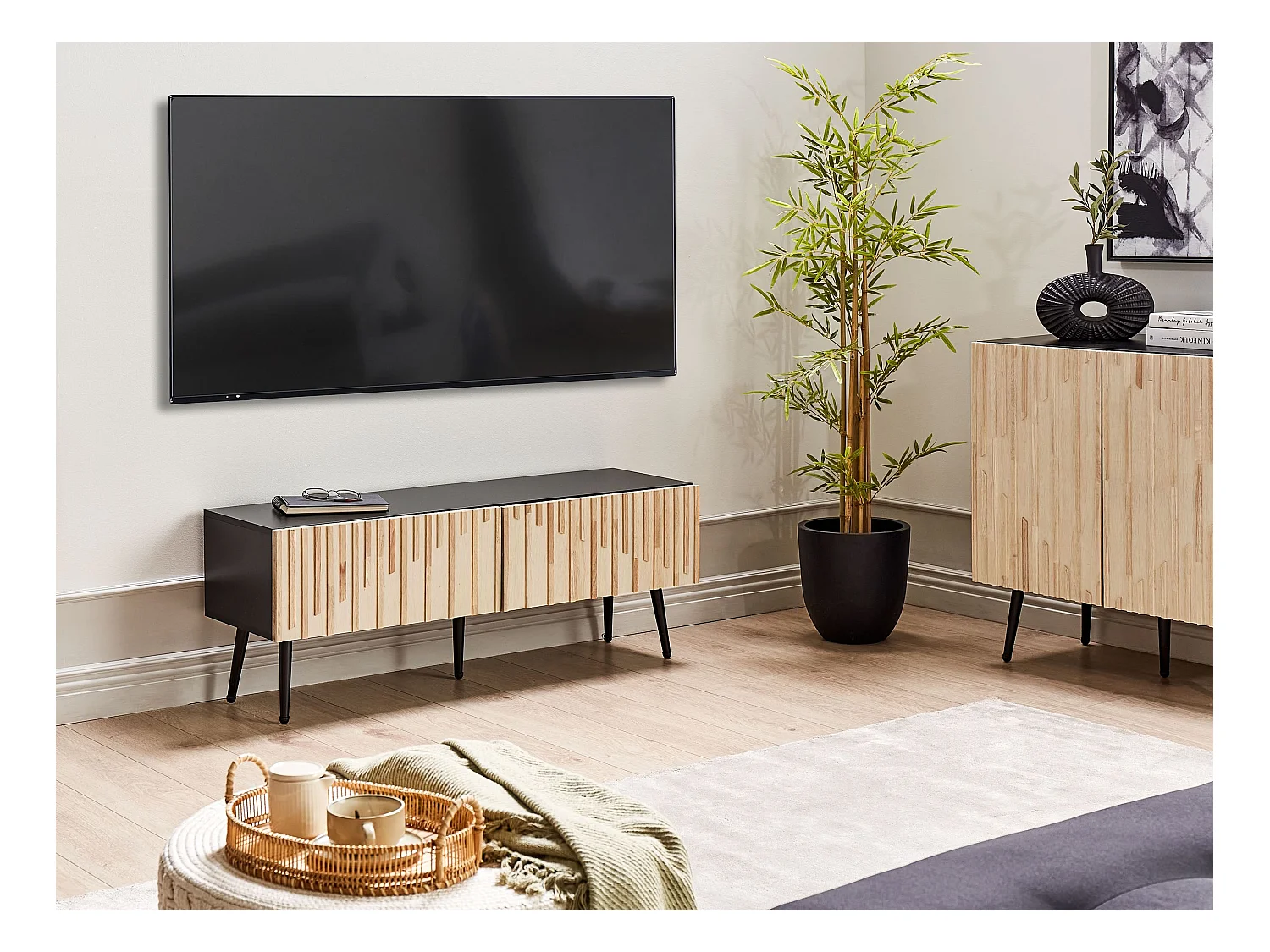 Szafka RTV DALCROSS Brązowy/ czarny