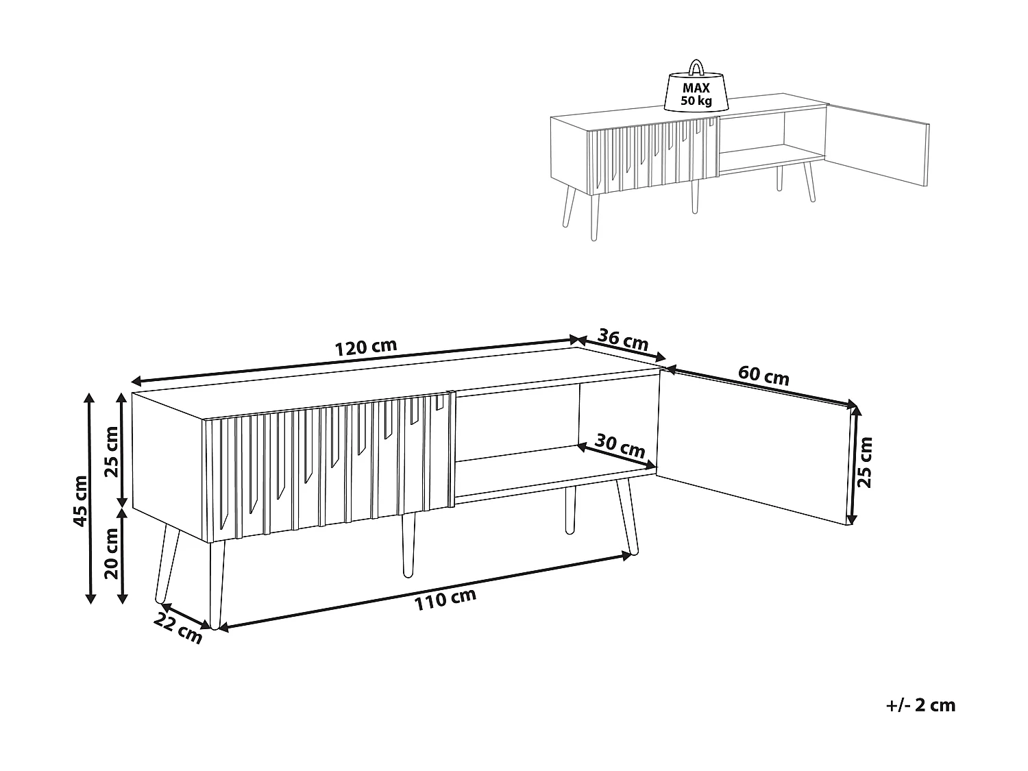 Móvel de TV DALCROSS Castanho/Preto