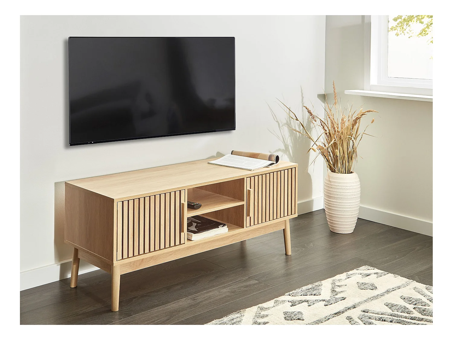 Meuble TV LYNWOOD Marron clair