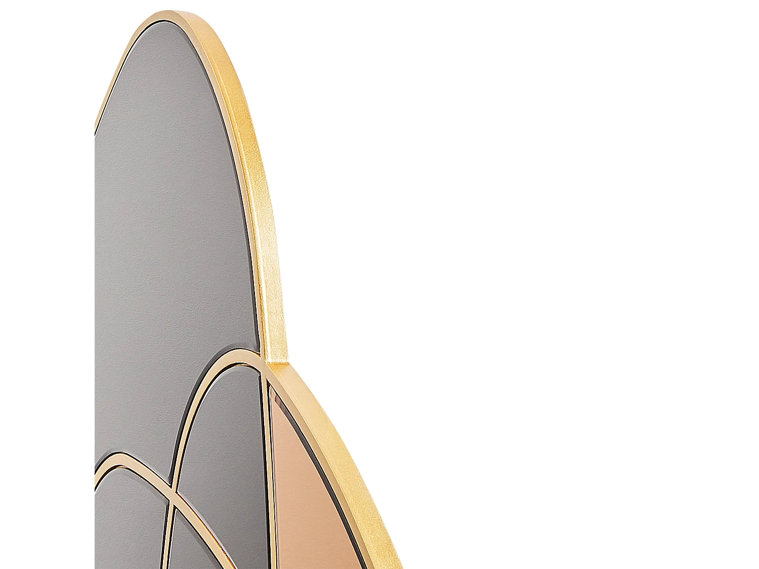 Wandspiegel schwarz / gold 99 x 89 cm gefärbtes Glas Art-Déco-Stil Tailly