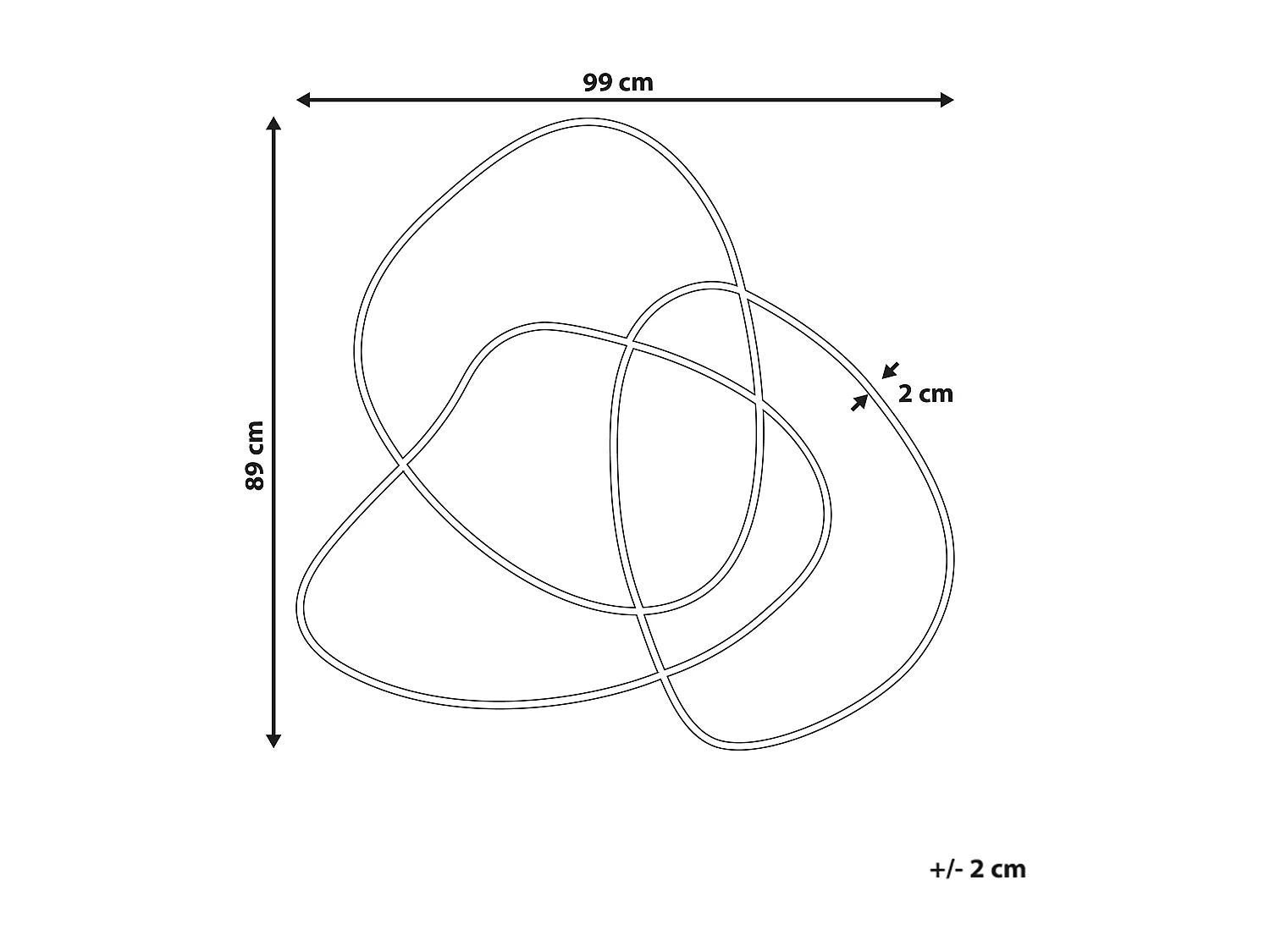 Miroir TAILLY 99 cm 89 cm Doré