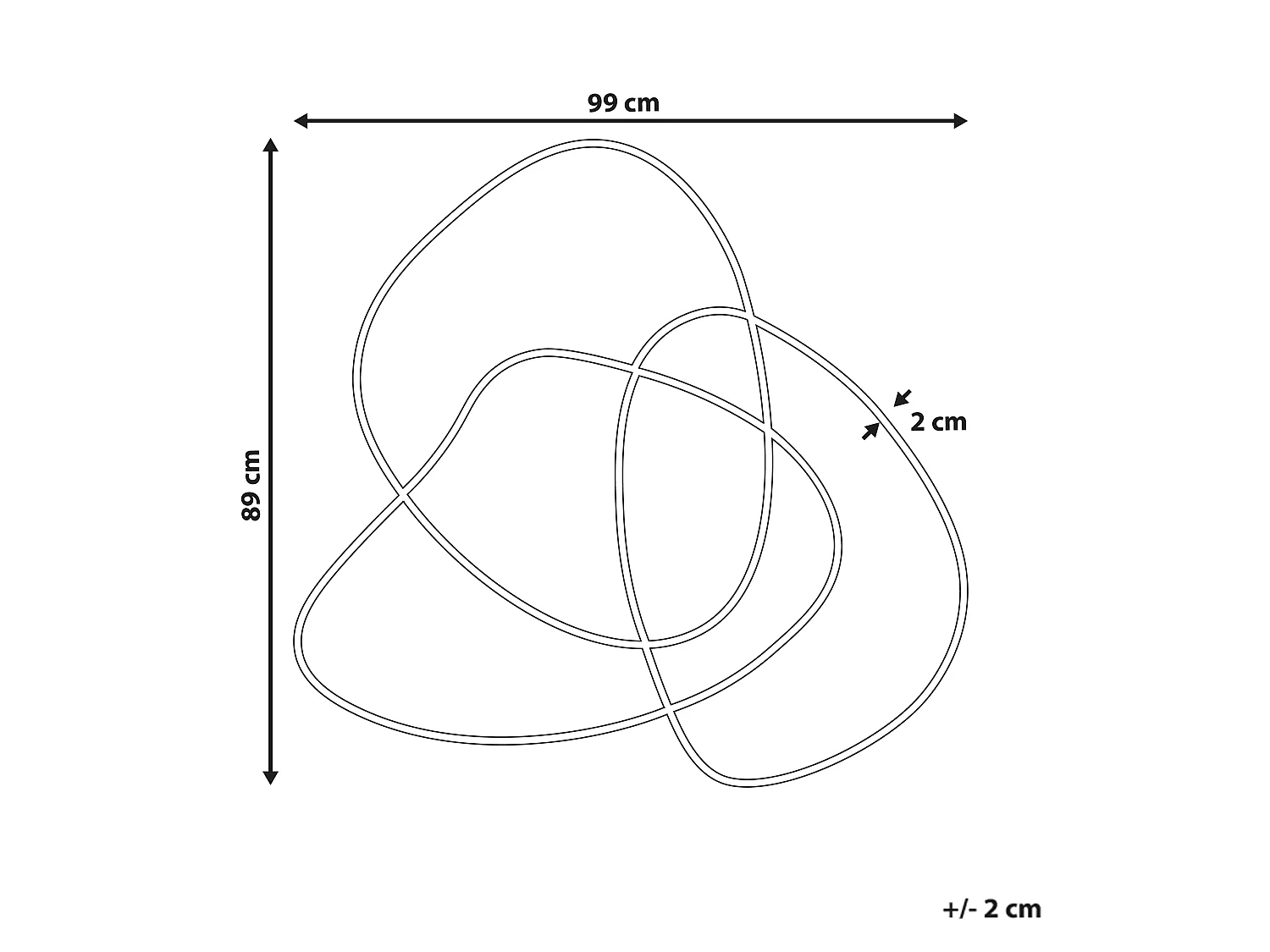 Miroir TAILLY 99 cm 89 cm Doré