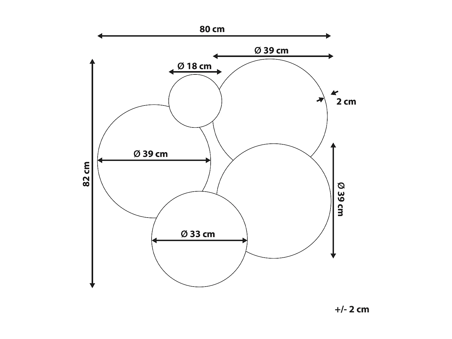 Miroir CLAIS 82 cm 80 cm Argenté