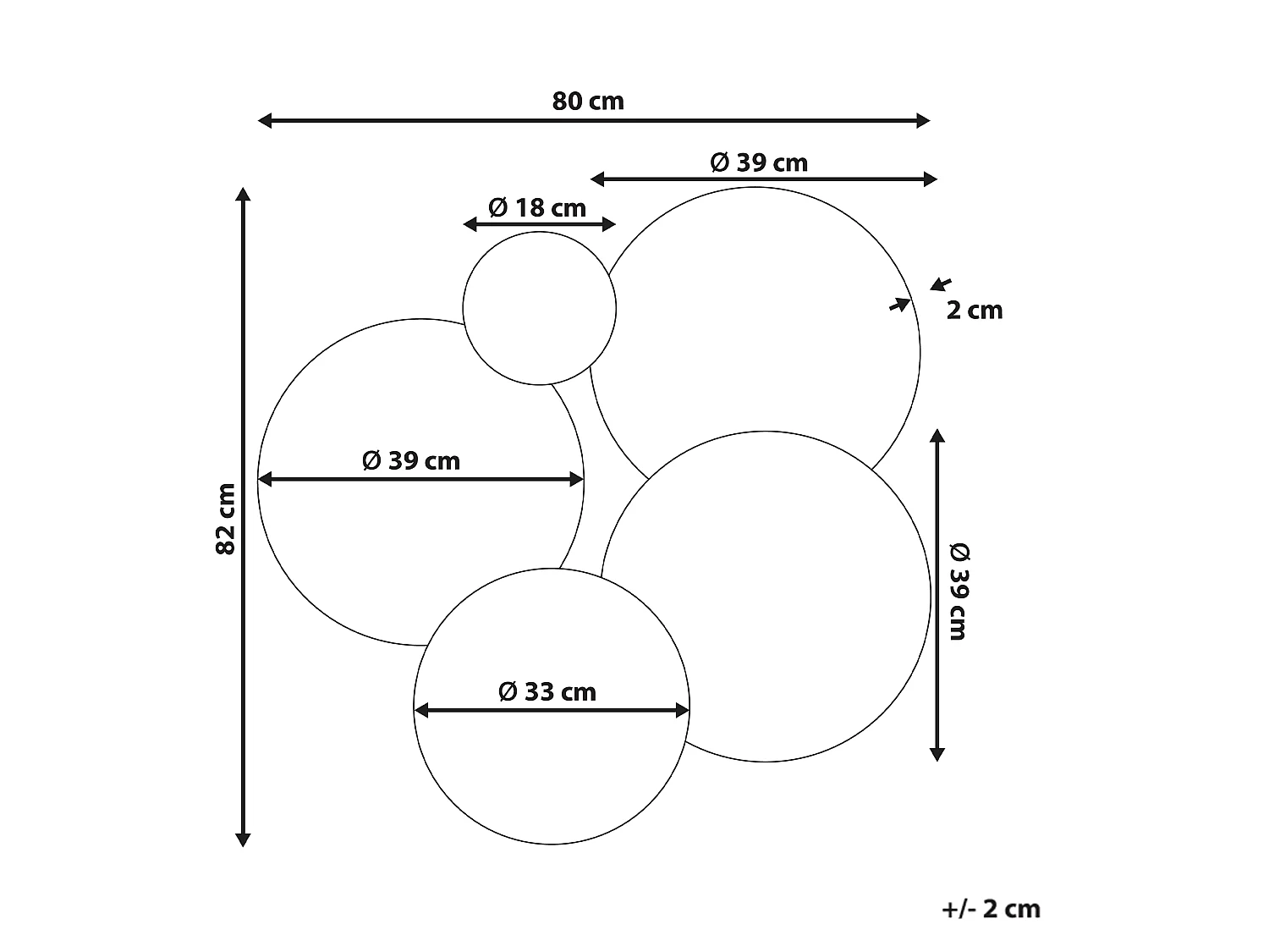 Miroir CLAIS 82 cm 80 cm Argenté