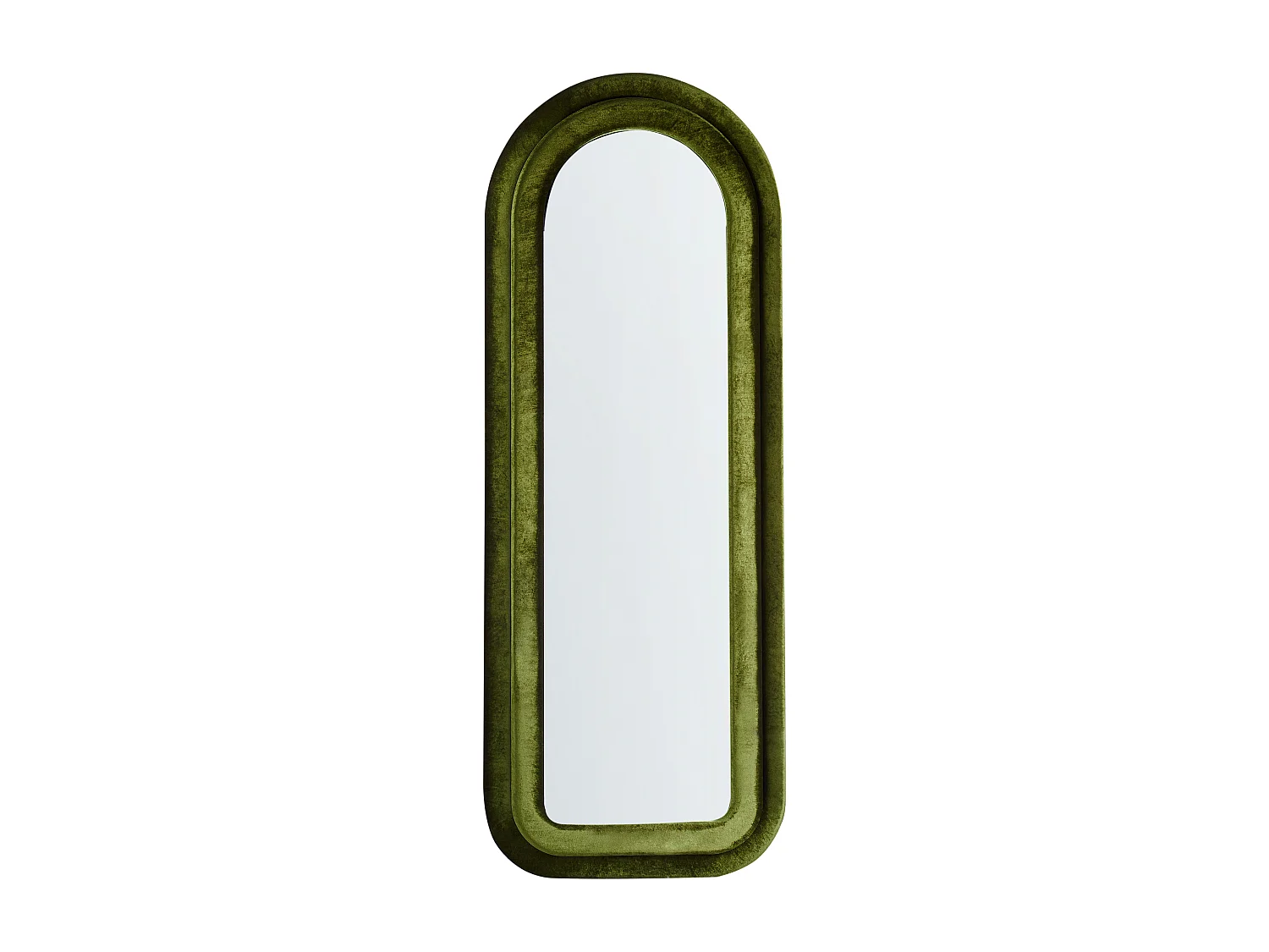 Wandspiegel CULAN 60 cm 160 cm Fluweel Groen