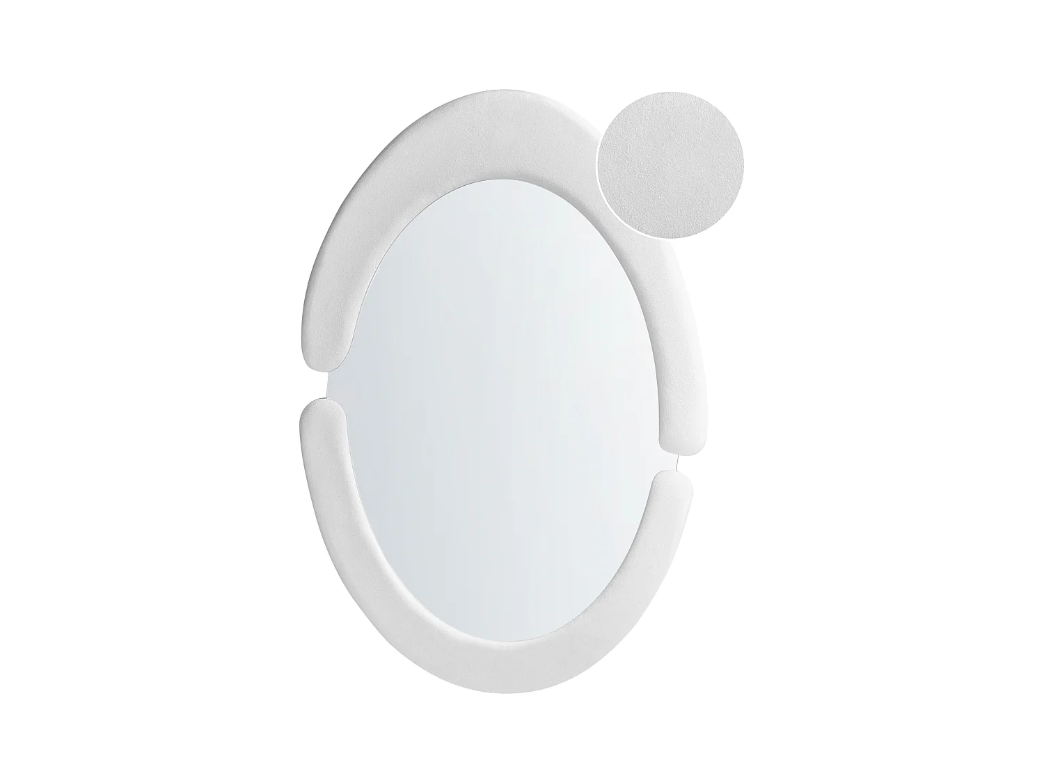 Miroir MASSAY 53 cm 90 cm Velours Blanc