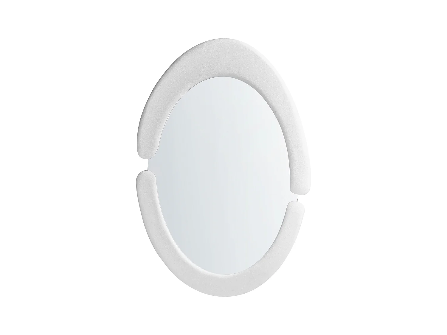 Wandspiegel MASSAY 53 cm 90 cm Fluweel Wit