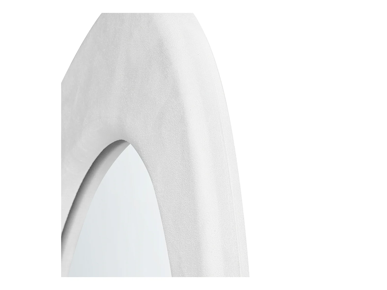 Wandspiegel MASSAY 53 cm 90 cm Fluweel Wit