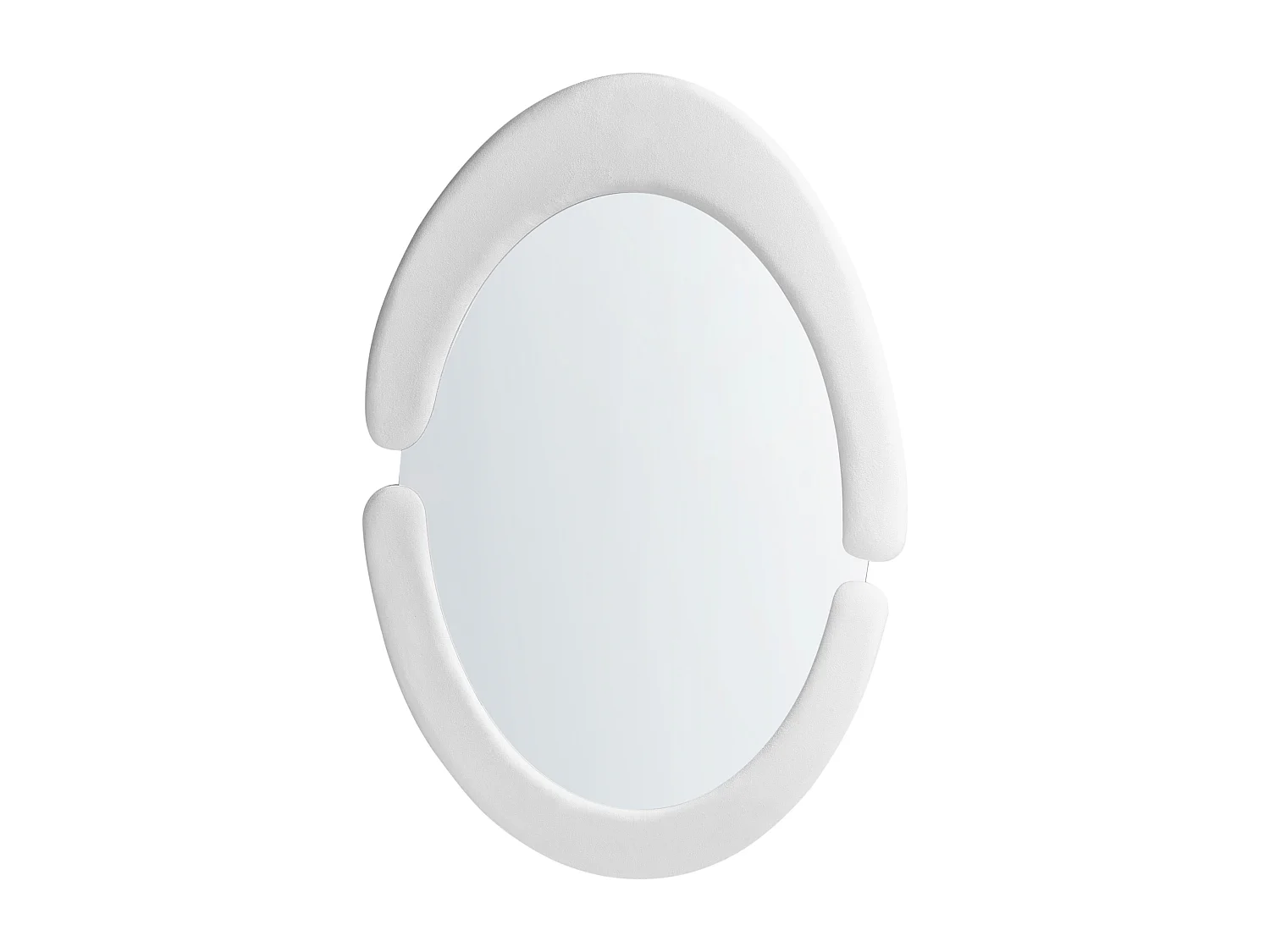 Espelho MASSAY 53 cm 90 cm Veludo Branco