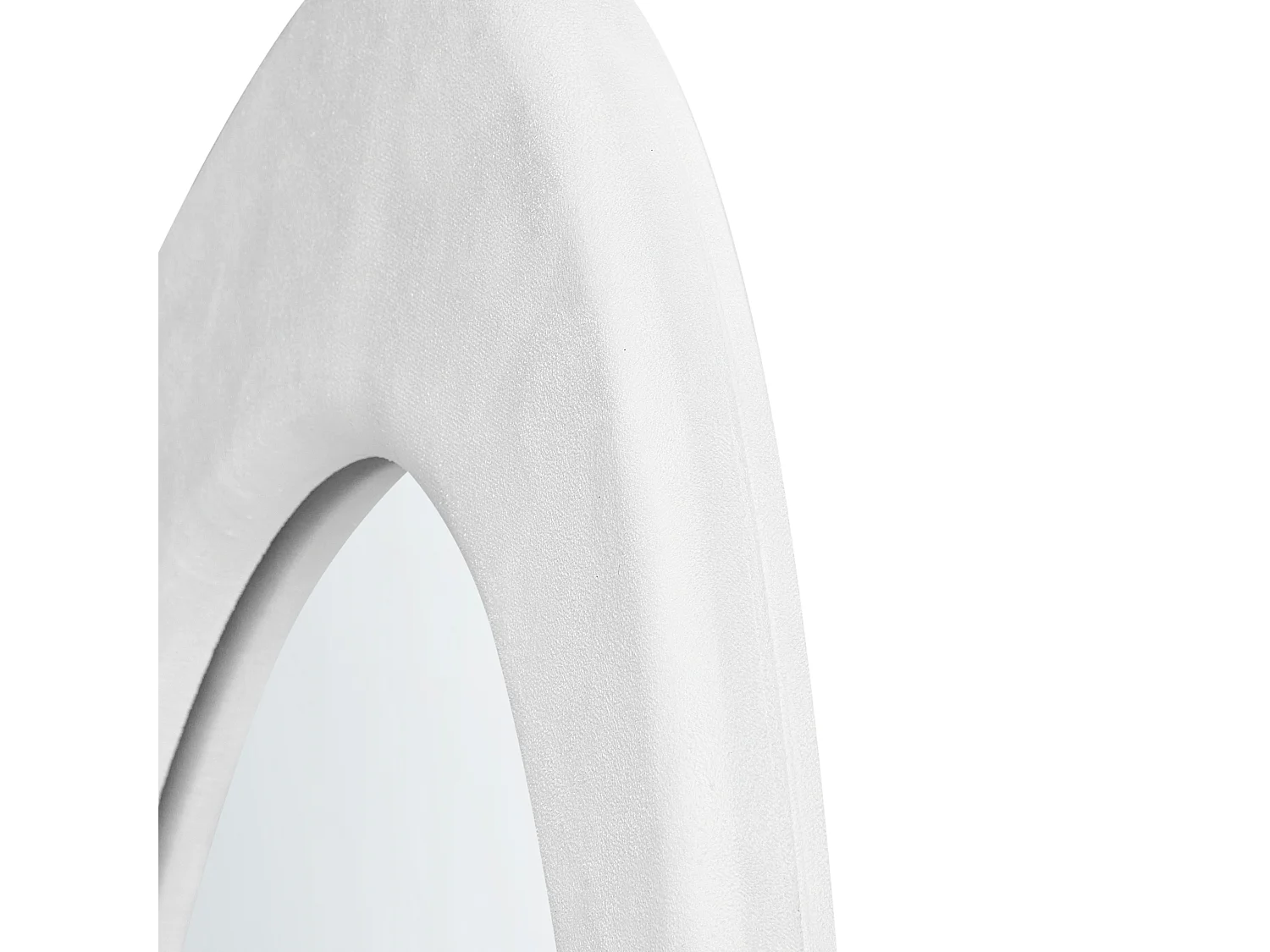 Specchio MASSAY 53 cm 90 cm Velluto Bianco