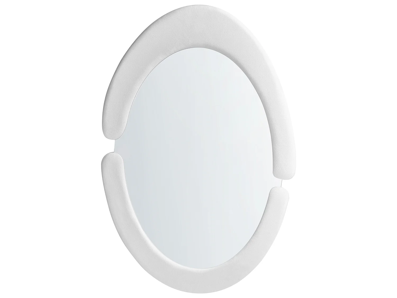 Wandspiegel MASSAY 53 cm 90 cm Samtstoff Weiss