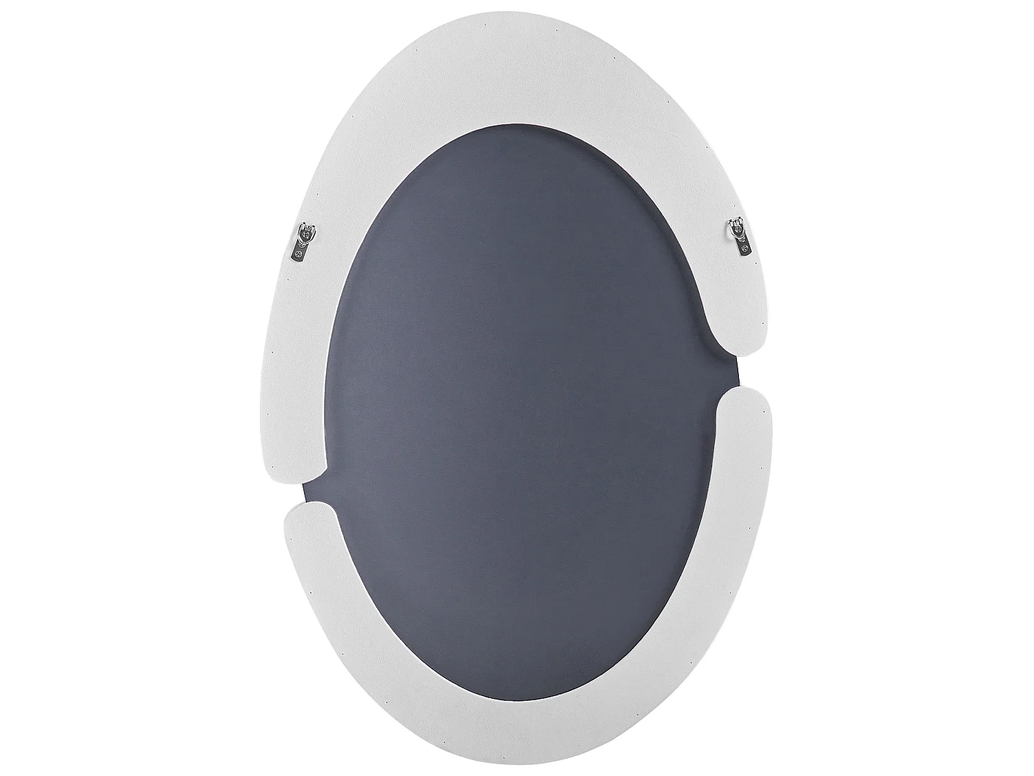 Wandspiegel MASSAY 53 cm 90 cm Samtstoff Weiss